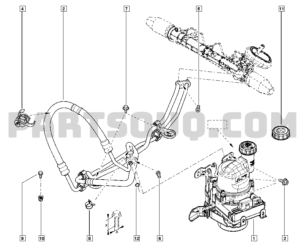 RENAULT Logan Sandero II 1452 Power-assisted steering pump
