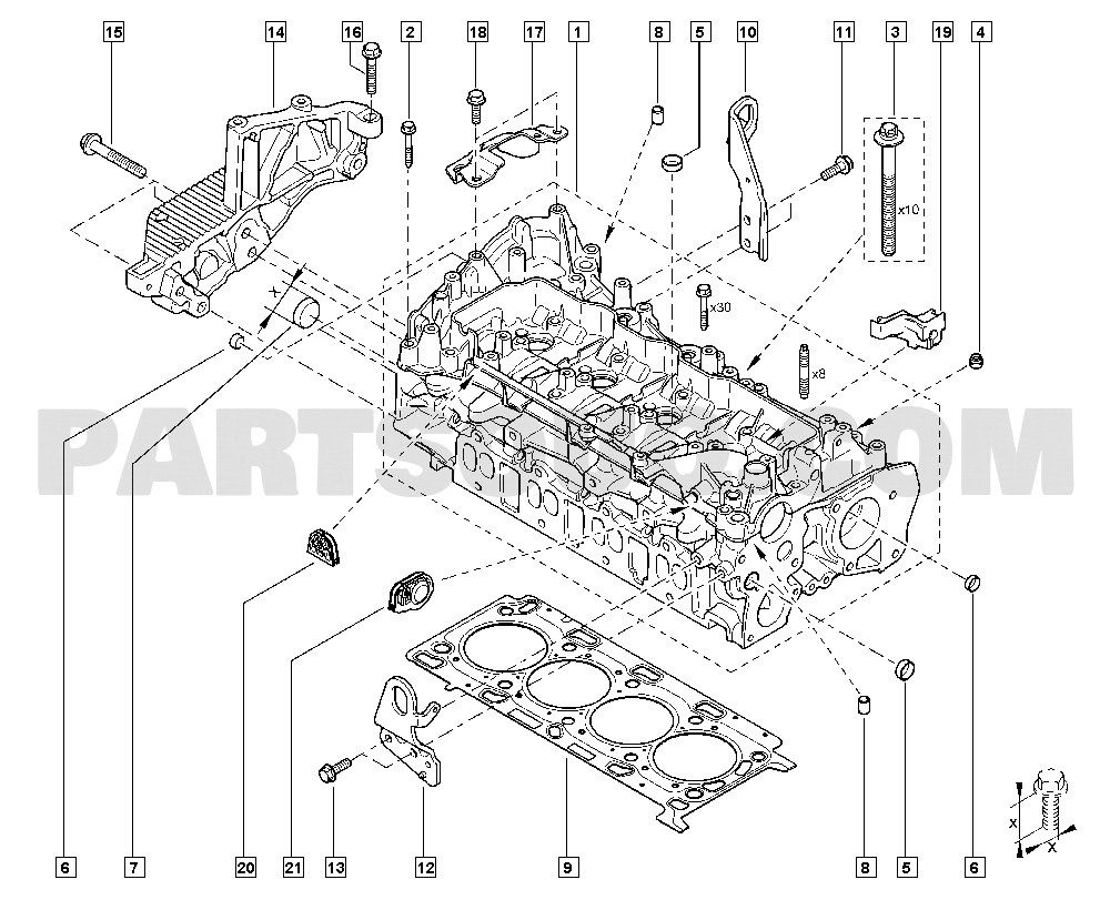 Cylinder head - Valve rocker cover | Renault Master III 1462 FV0K 