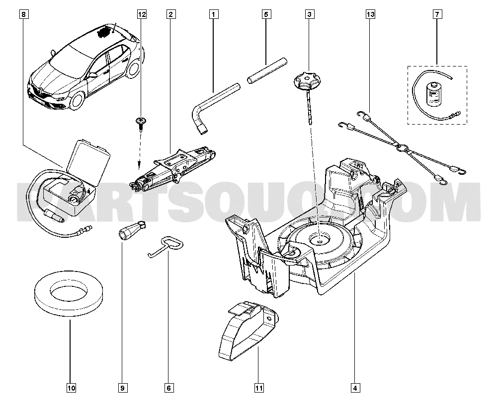 Jack | Renault Mégane IV 1805 K9NC | Parts Catalogs | PartSouq