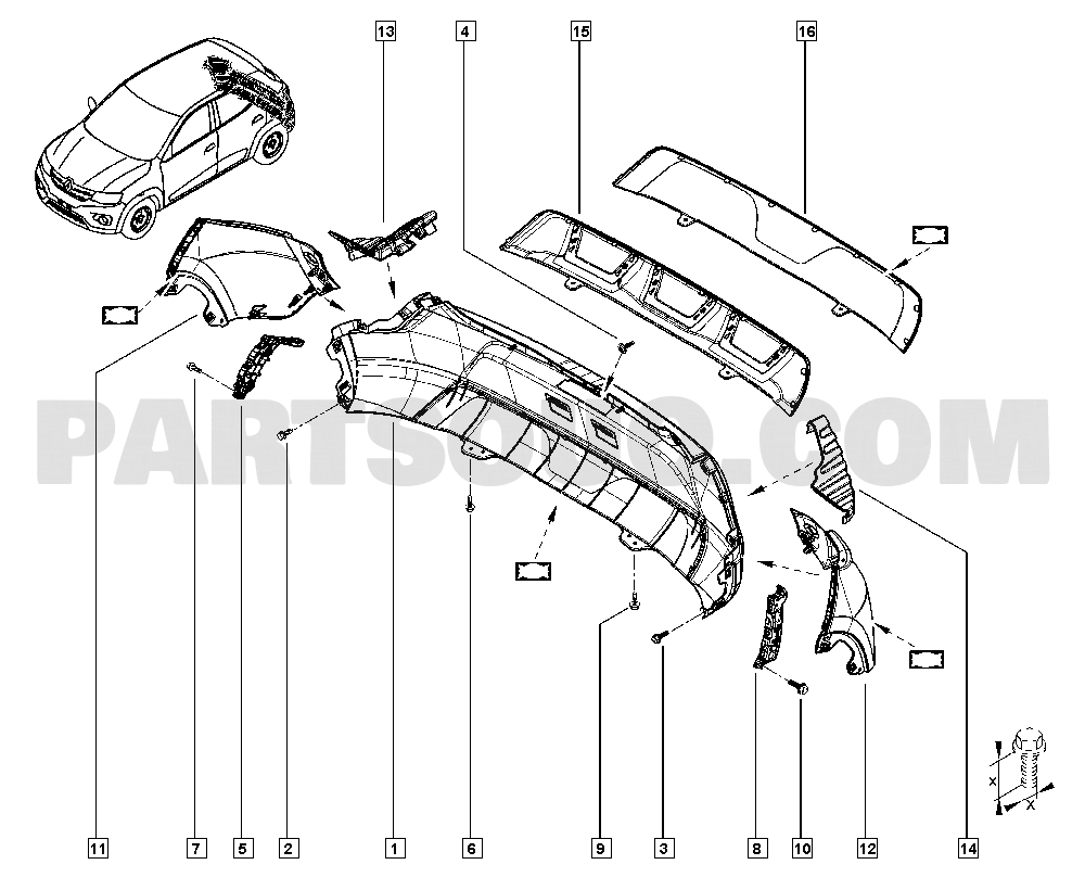 Front bumpers | Renault Kwid XBA 1803 BWMB | Parts Catalogs | PartSouq