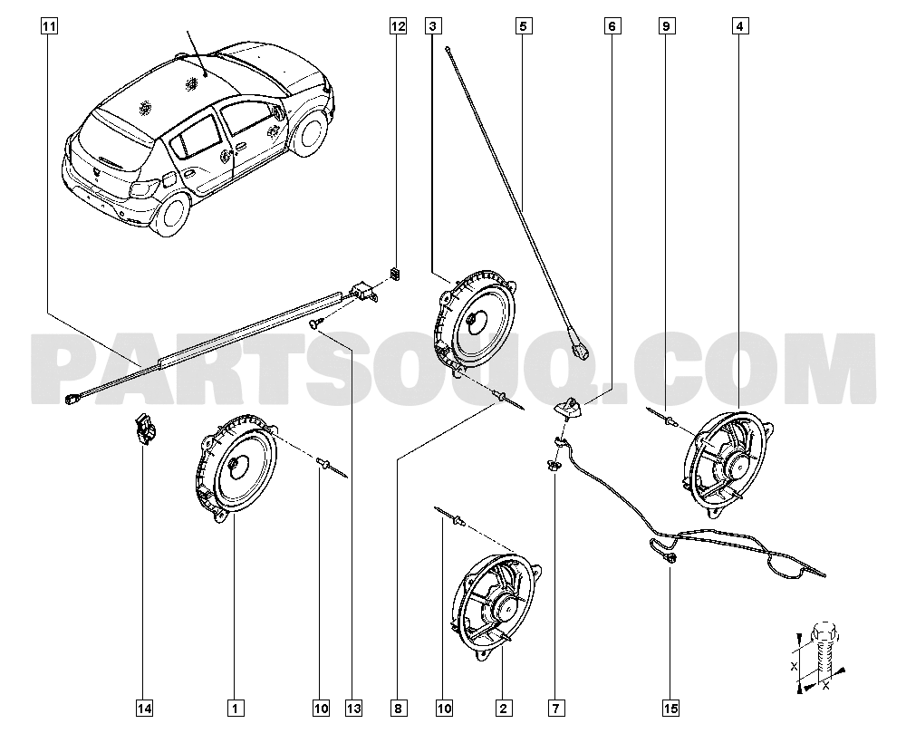 Radio pre-equipment | Renault Logan Sandero II 1452 K8MG | Parts 