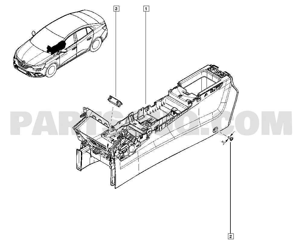 Radio support - Console | Renault Megane IV Sedan 1810 LVN9 