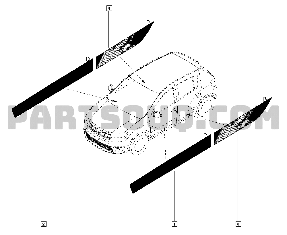 Exterior trims / Spoiler | Renault Logan Sandero II 1452 B8J0 