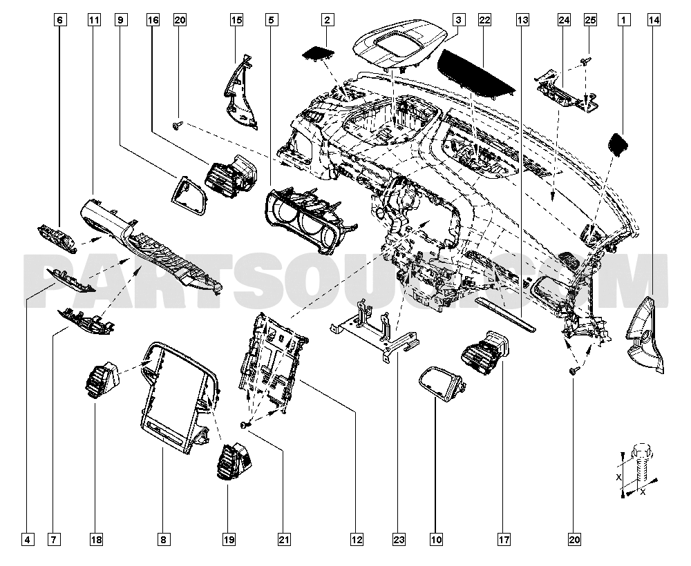 meganeページ Dashboard | Renault Mégane IV 1805 K9A1 | Parts Catalogs | PartSouq