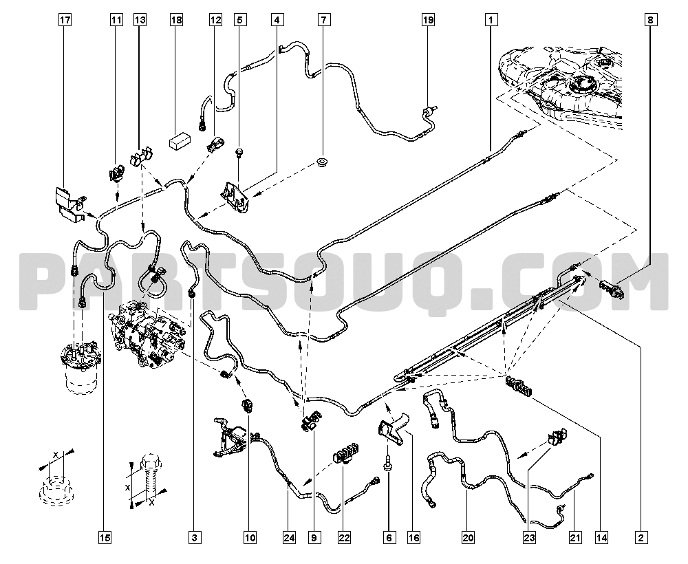 Fuel tank | Renault Logan Sandero II Logan Sandero II B8AL | Parts 
