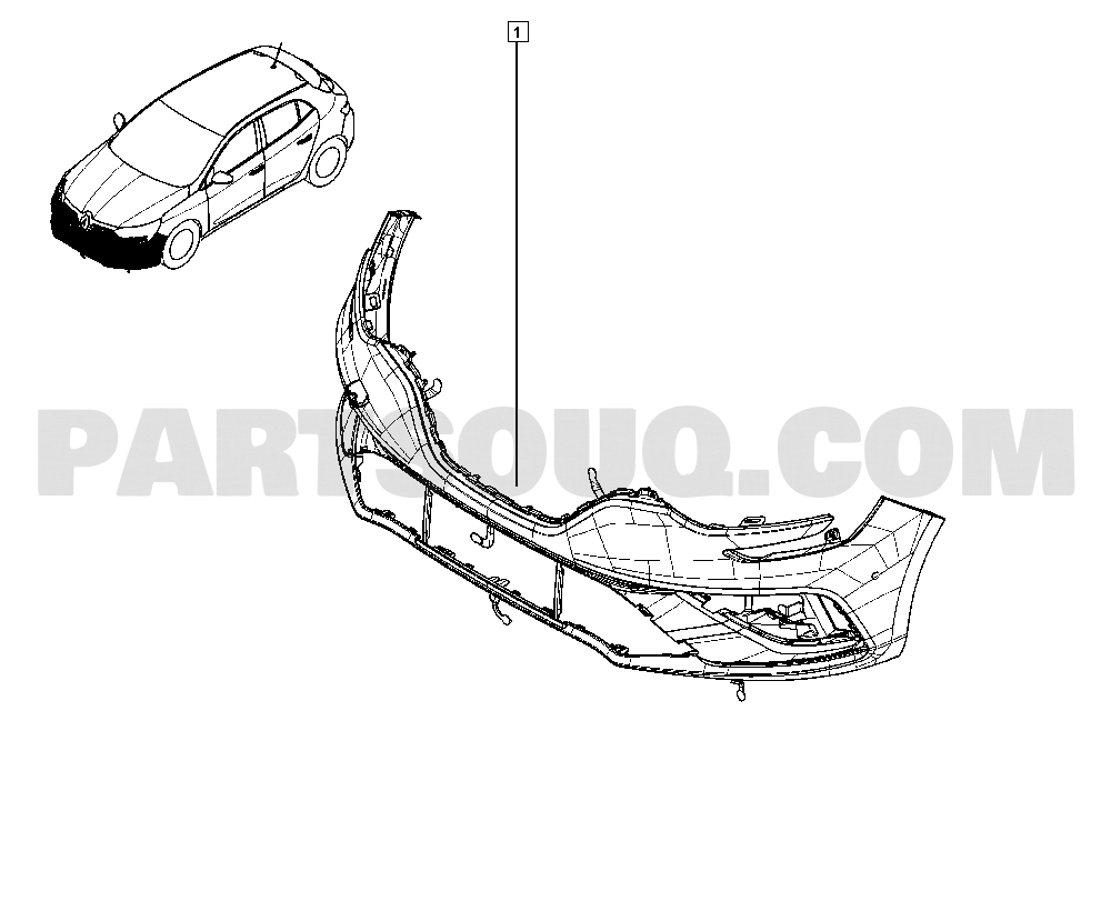 Front bumpers | Renault Mégane IV 1805 K9NC | Parts Catalogs 