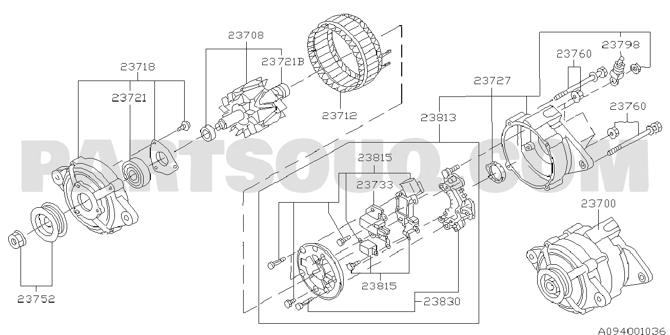 PARTES ELECTRICAS DEL MOTOR | Subaru LEGACY Japan 03.08.1998