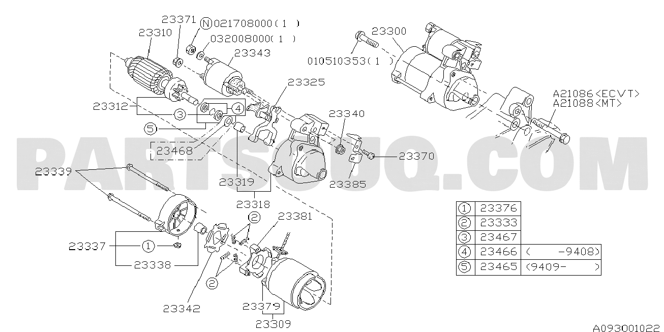 STARTER | Subaru VIVIO Japan 09.01.1998 | Parts Catalogs