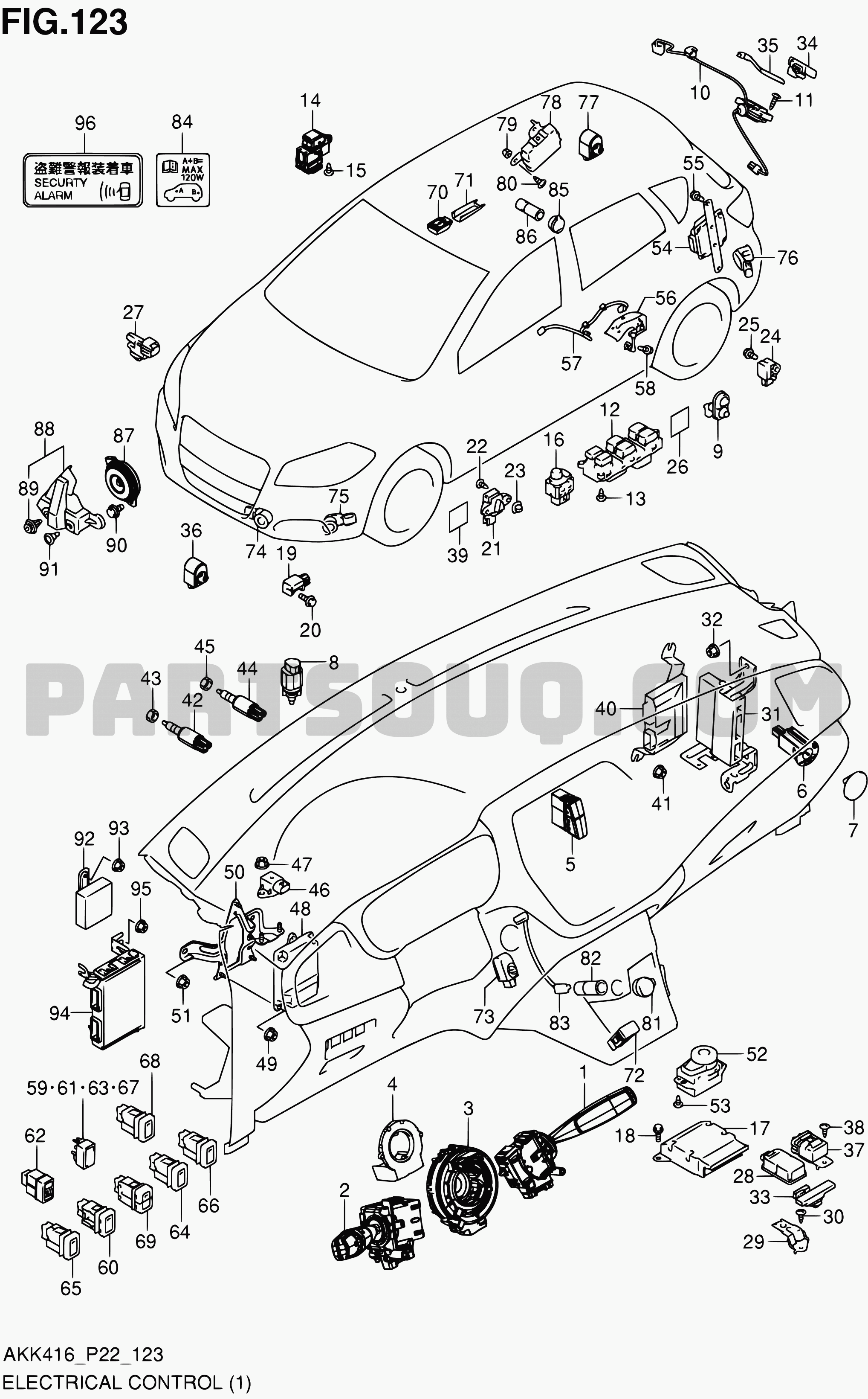 la GY 1x Stellmotor LWR für Scheinwerfer 06/06- Neu kompatibel zu Suzuki SX4