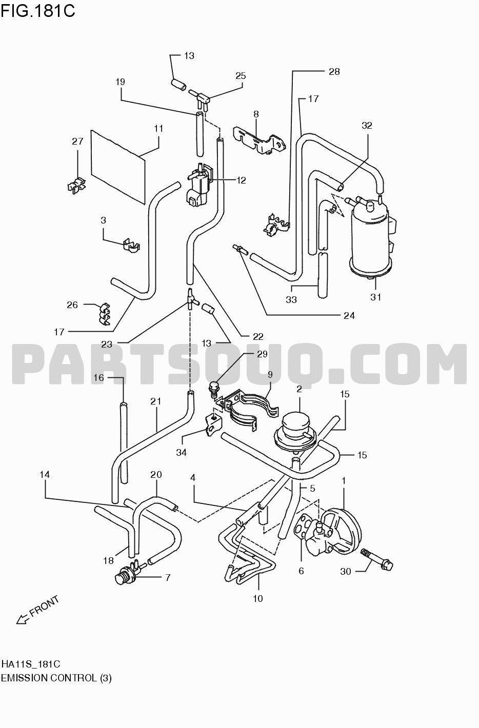 Engine / Fuel tank | Suzuki Alto HA11S | Parts Catalogs | PartSouq