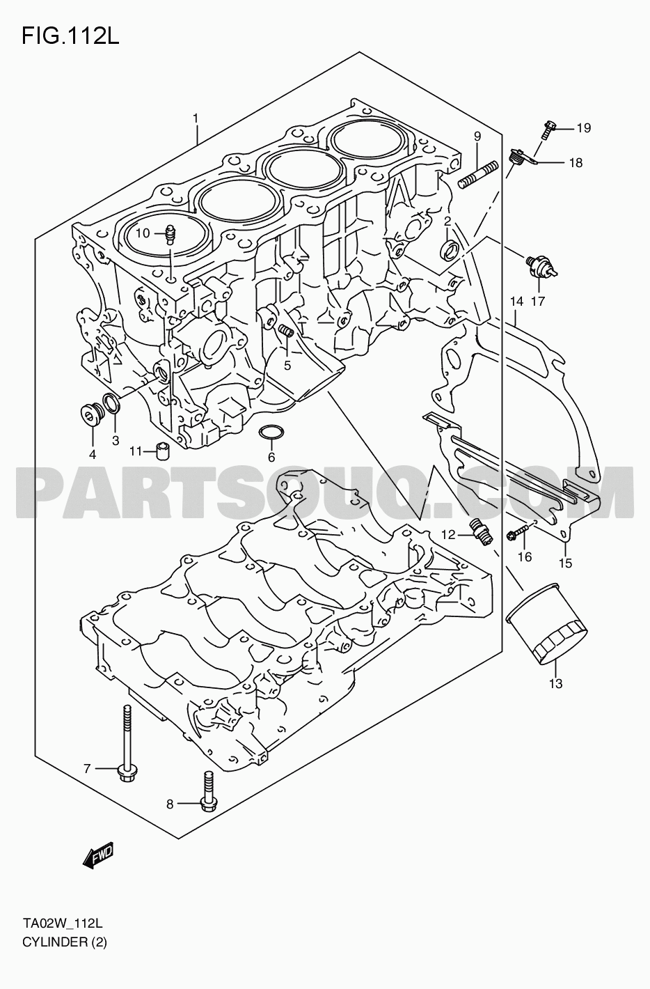 Engine / Fuel tank | S Escudo TA02W | Parts Catalogs | PartSouq