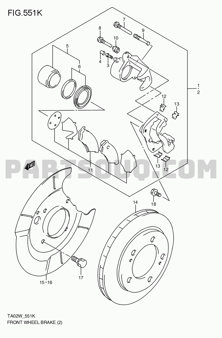 Suspension / Steering brakes | S Escudo TA02W | Parts Catalogs 