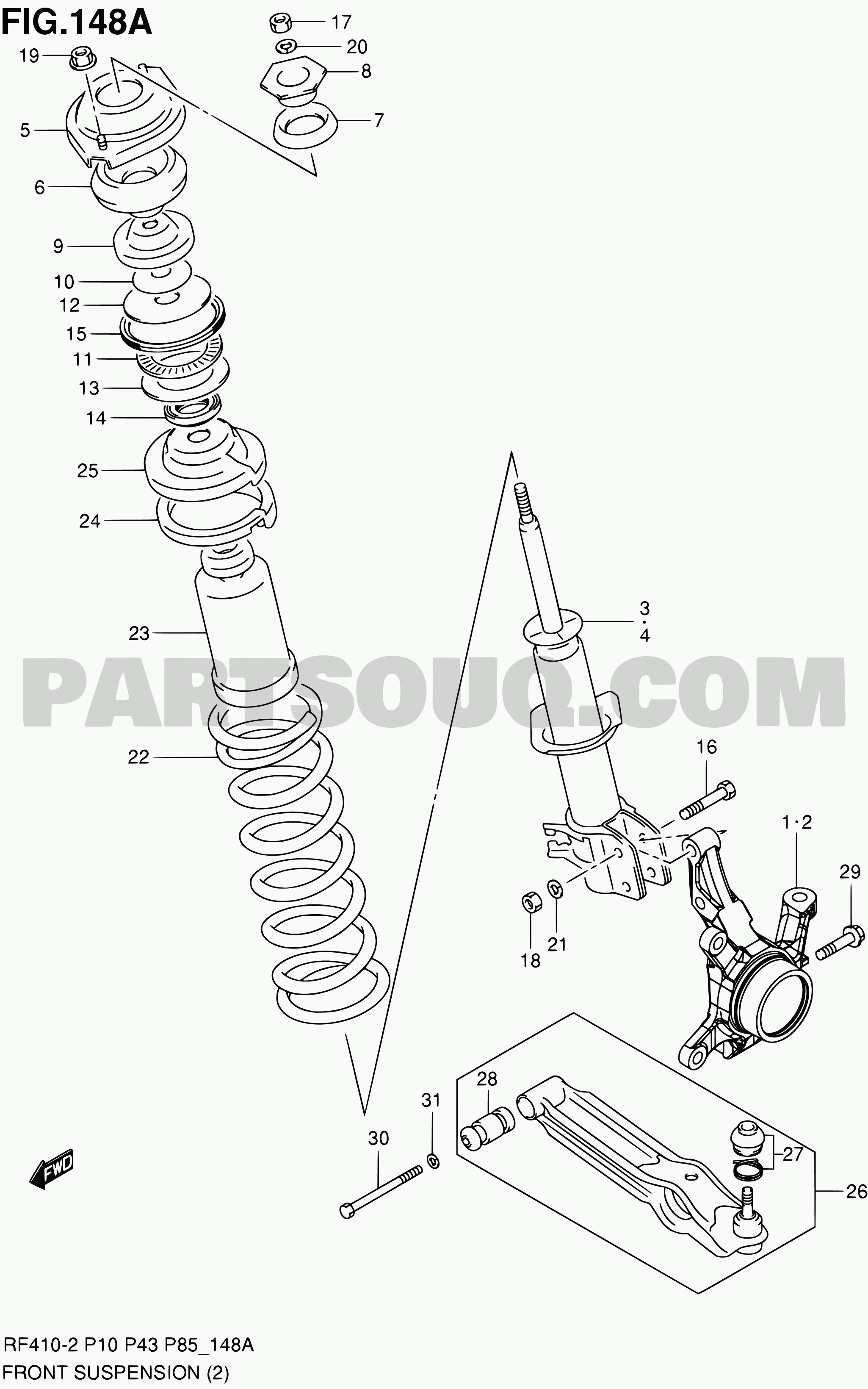10. Suspension Suzuki Alto AStar/Celerio/800/Fronte RF308 RF3082