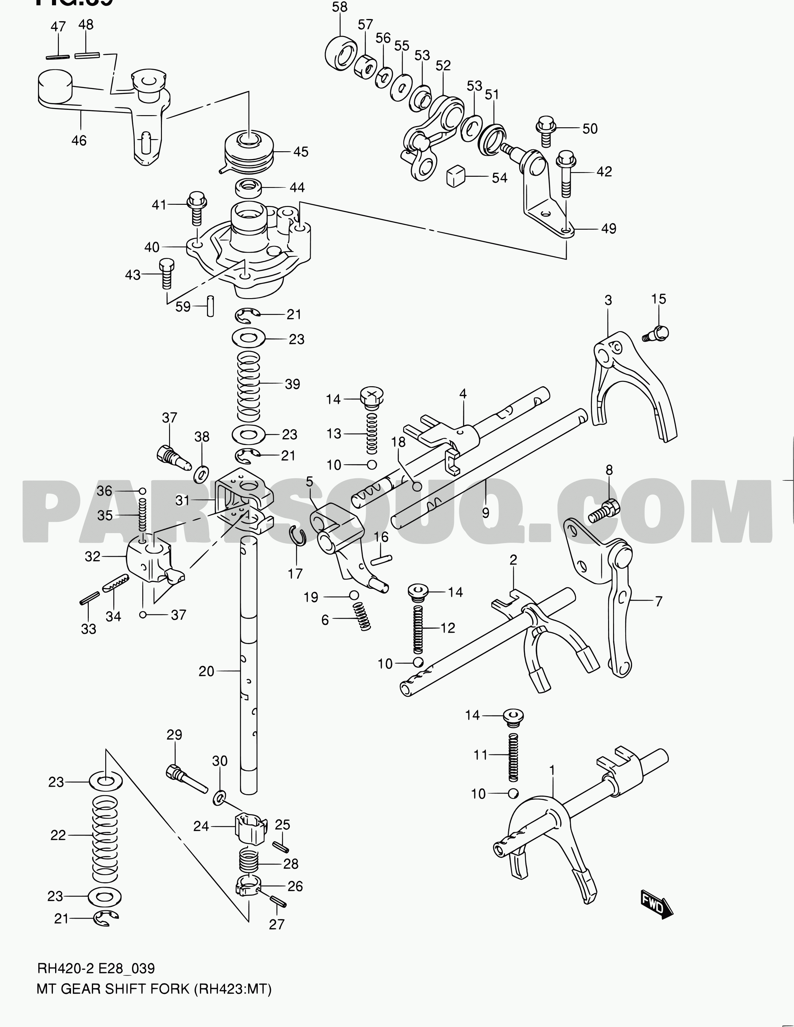 7. Transmission | Suzuki Aerio RH423 RH423 (E28:MY 2004) | Parts ...