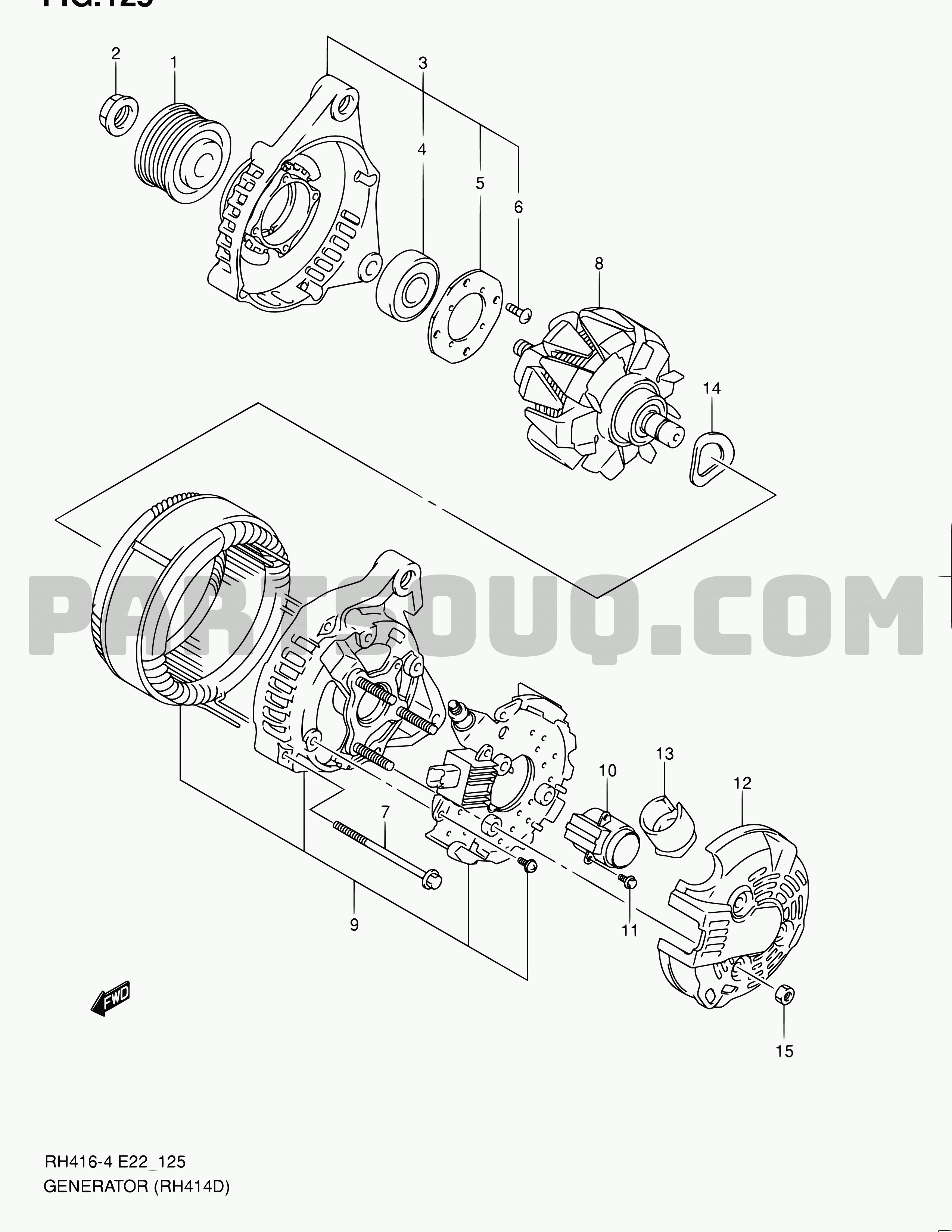 125 - | Suzuki Liana RH414 RH414D-4 | Parts Catalogs |