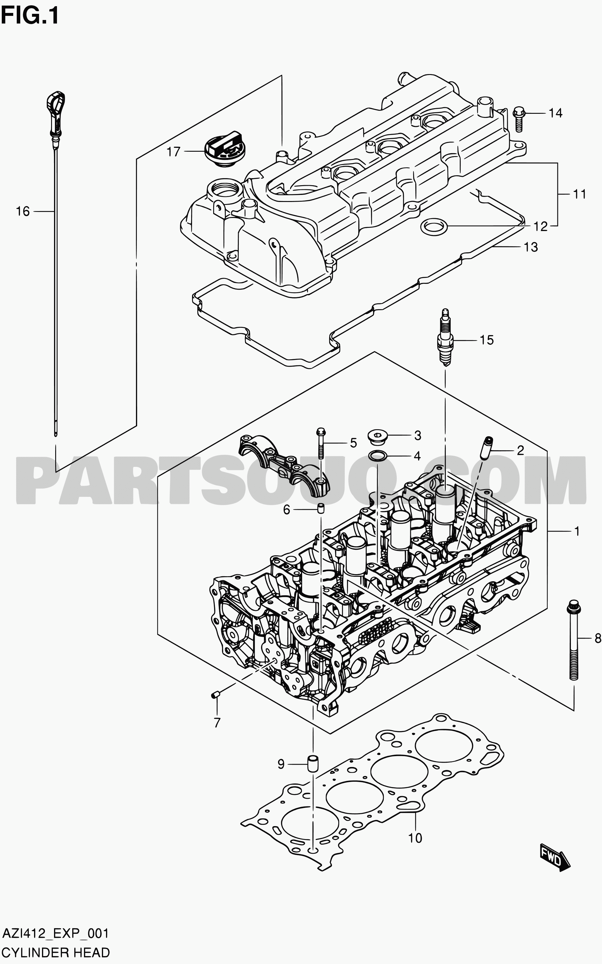 1. Motor | Suzuki Swift AZI412 AZI412 (E43) | Catálogos de piezas 