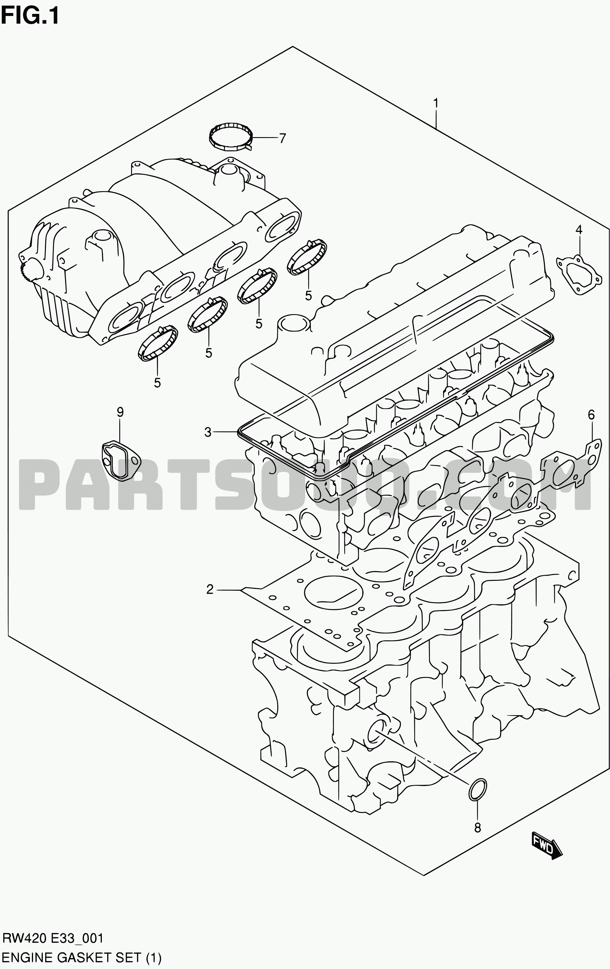 1. Engine | Suzuki SX4 RW420 RW420 (E03,E33:MY 2009) | Parts