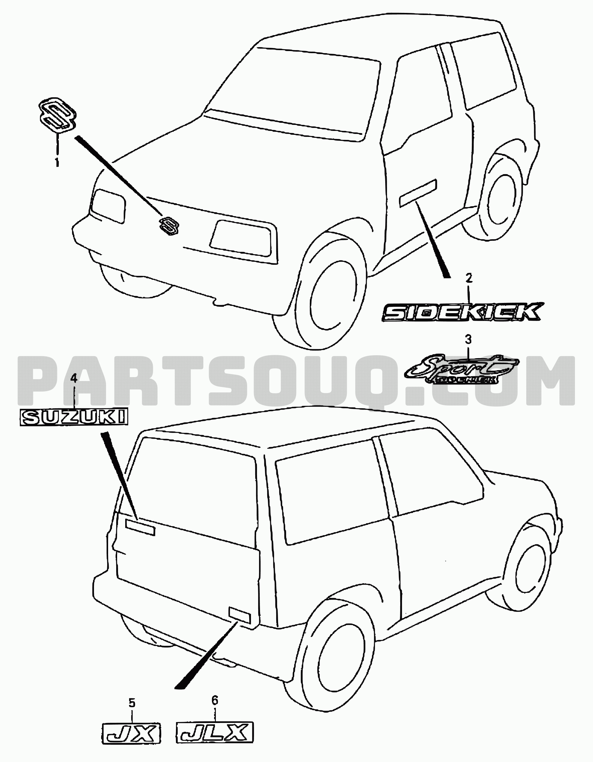 Suzuki online sidekick accessories