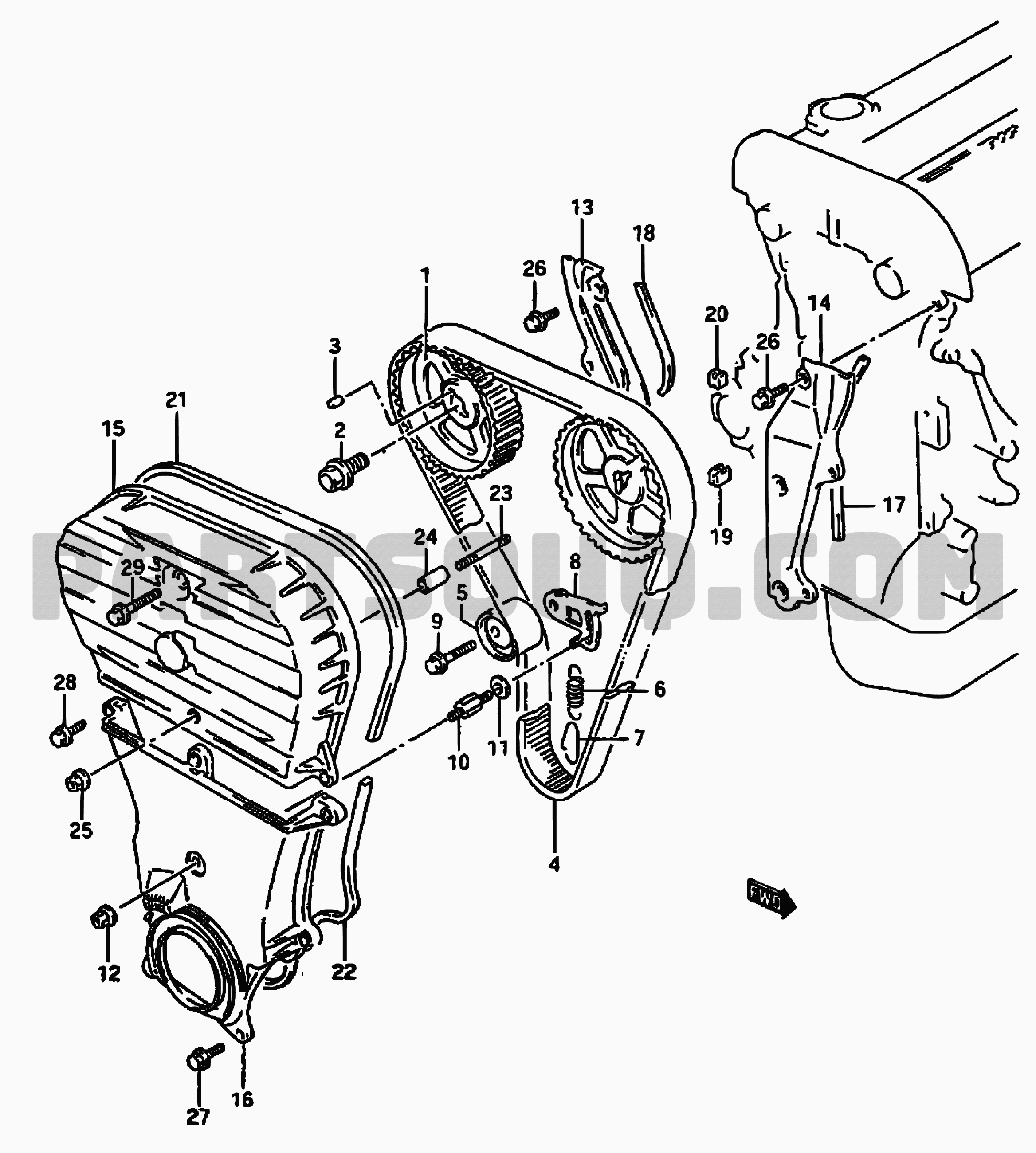 Timing belt top suzuki swift