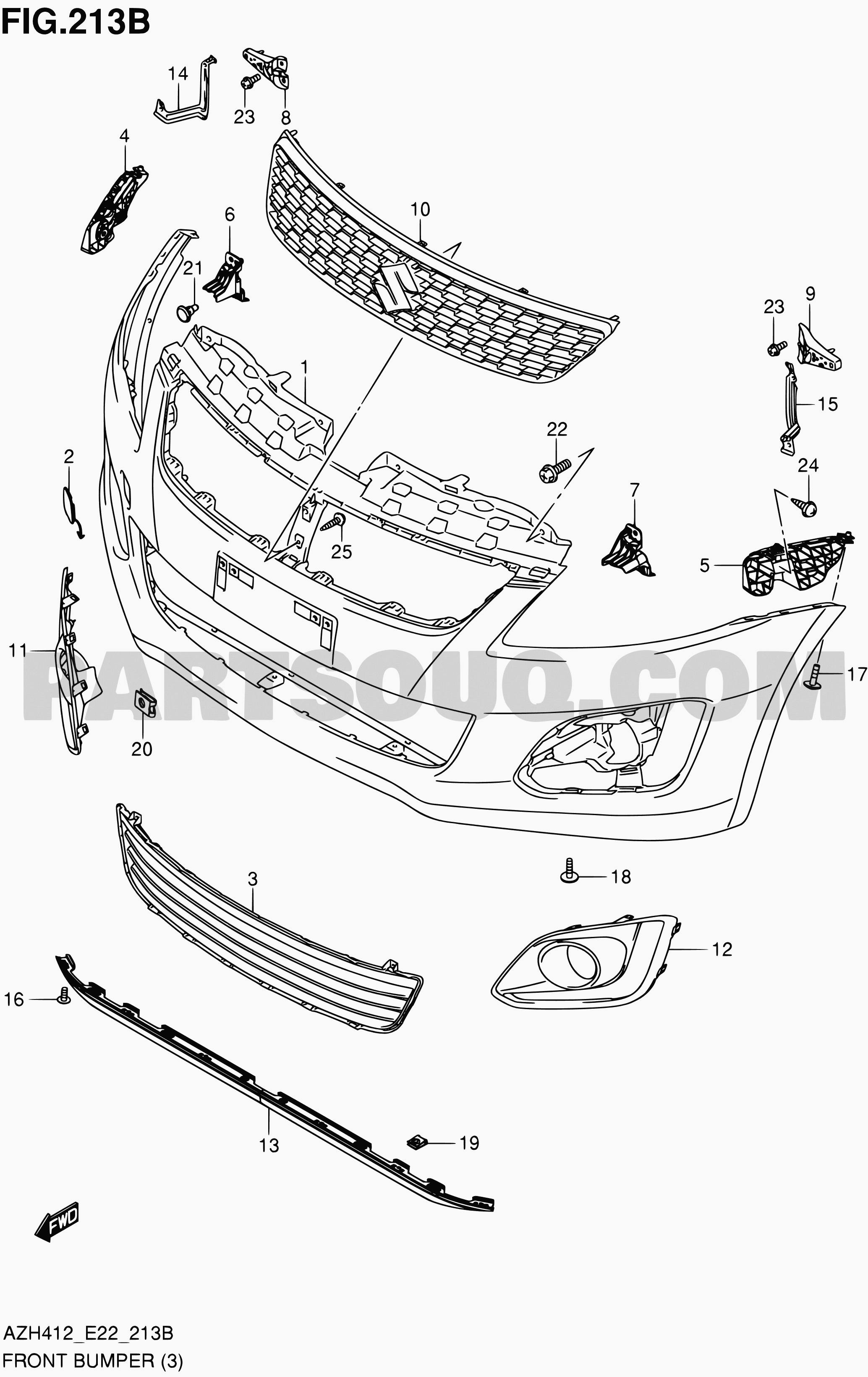 Suzuki swift front bumper shop clips