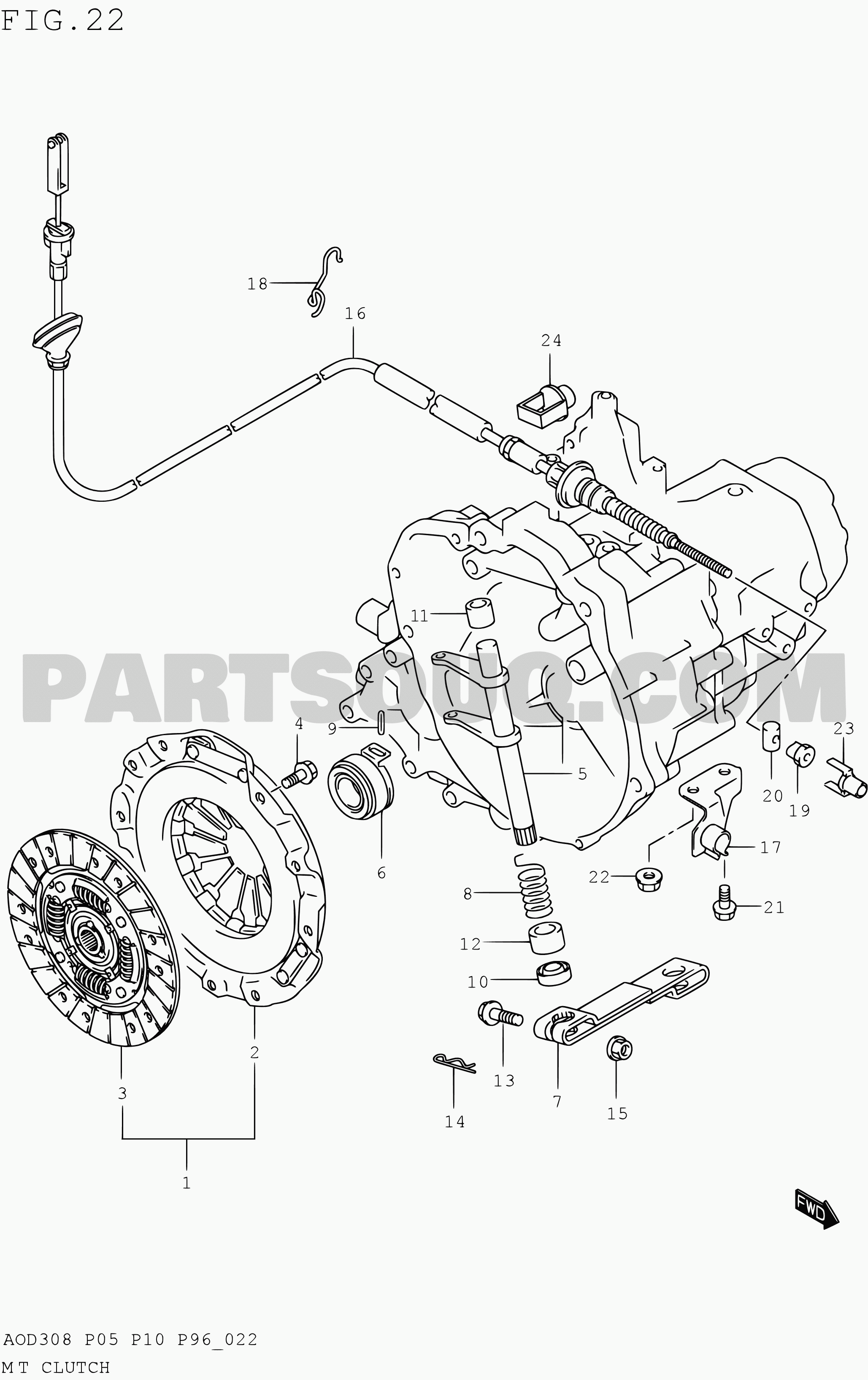 22 - CLUTCH | Suzuki Alto - A-Star/Celerio/800/Fronte AOD308 