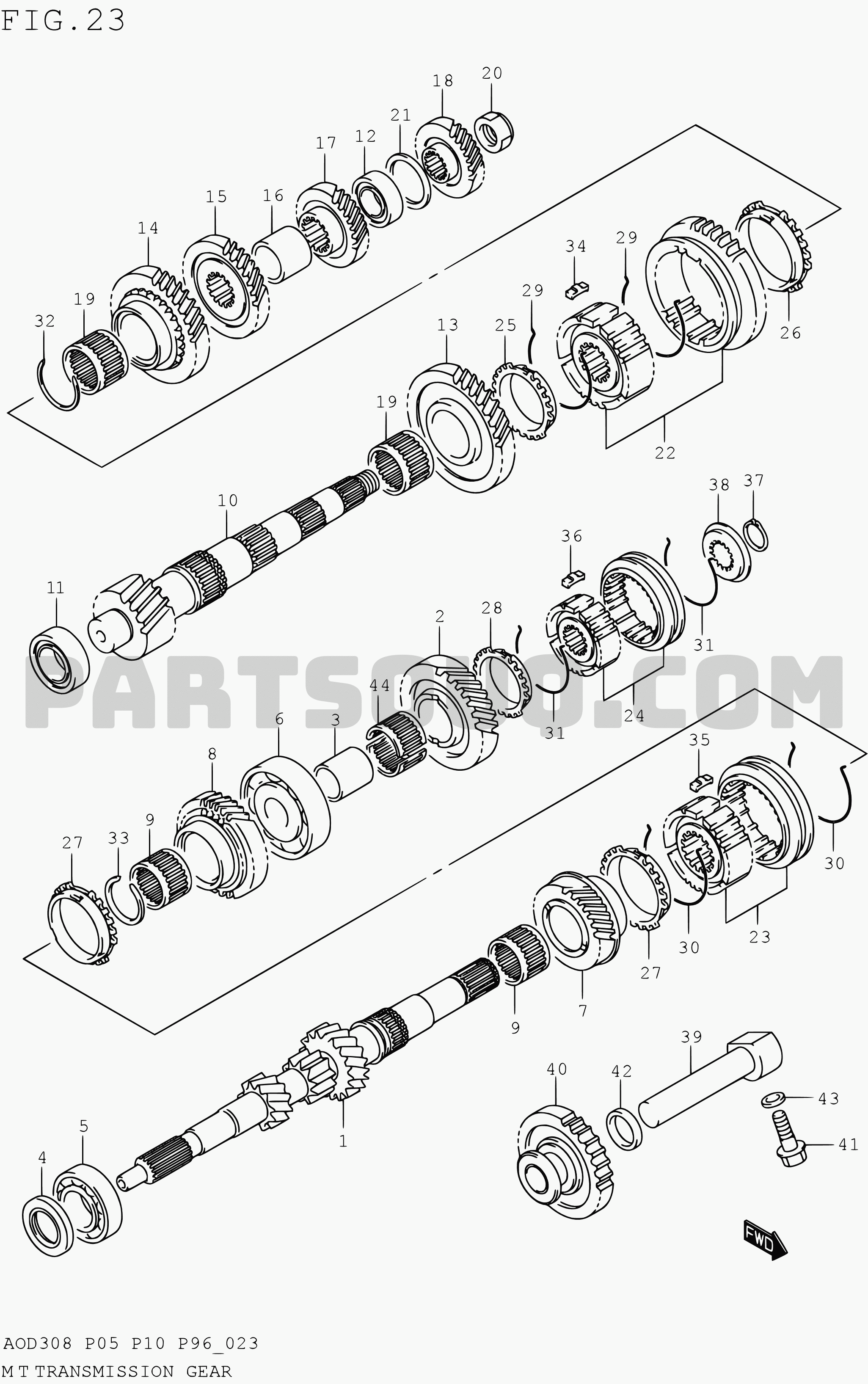 23 TRANSMISSION Suzuki Alto A Star Celerio 800 Fronte AOD308