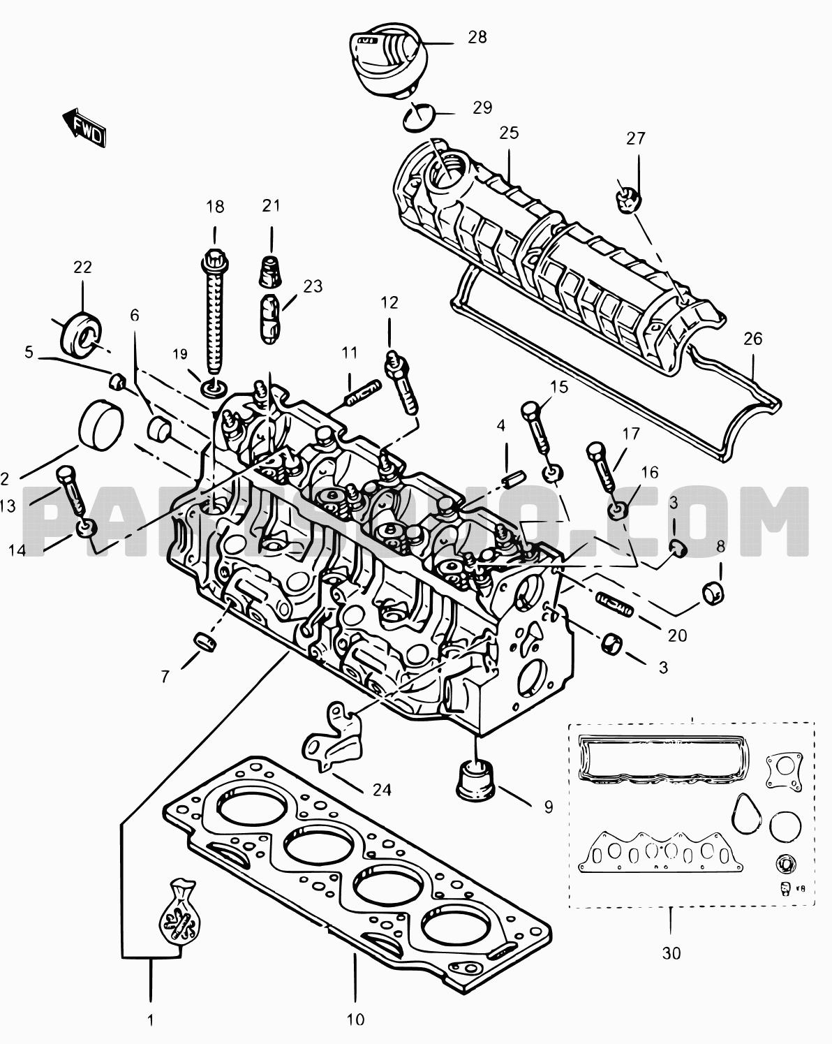 1. Engine | Suzuki Samurai/SJ SJ419 SJ419 (MY:99, Santana) | Parts 