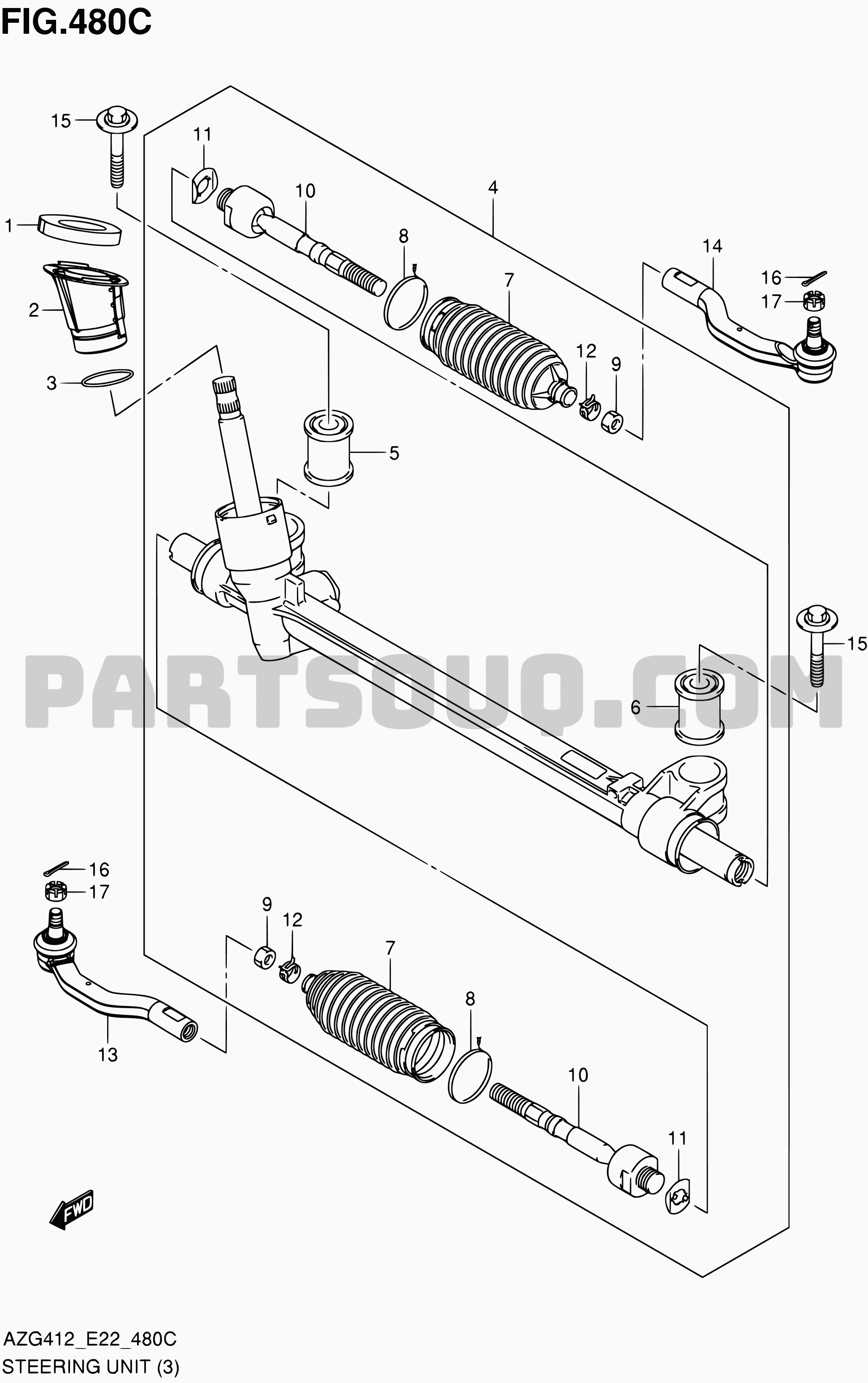 11. Steering | Suzuki Swift AZG412 AZG412-3 | Parts Catalogs 