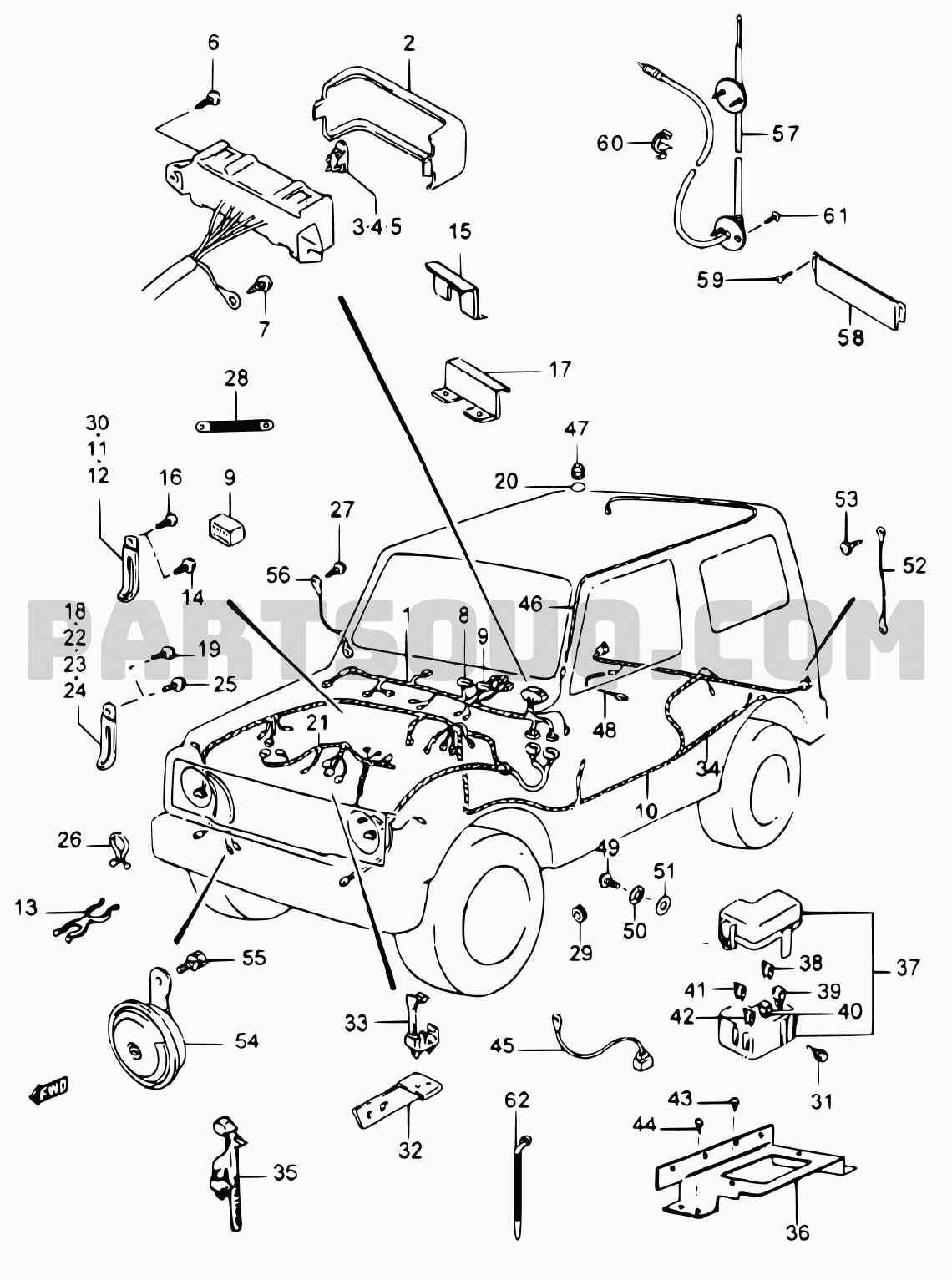 Suzuki Samurai and SJ radio box