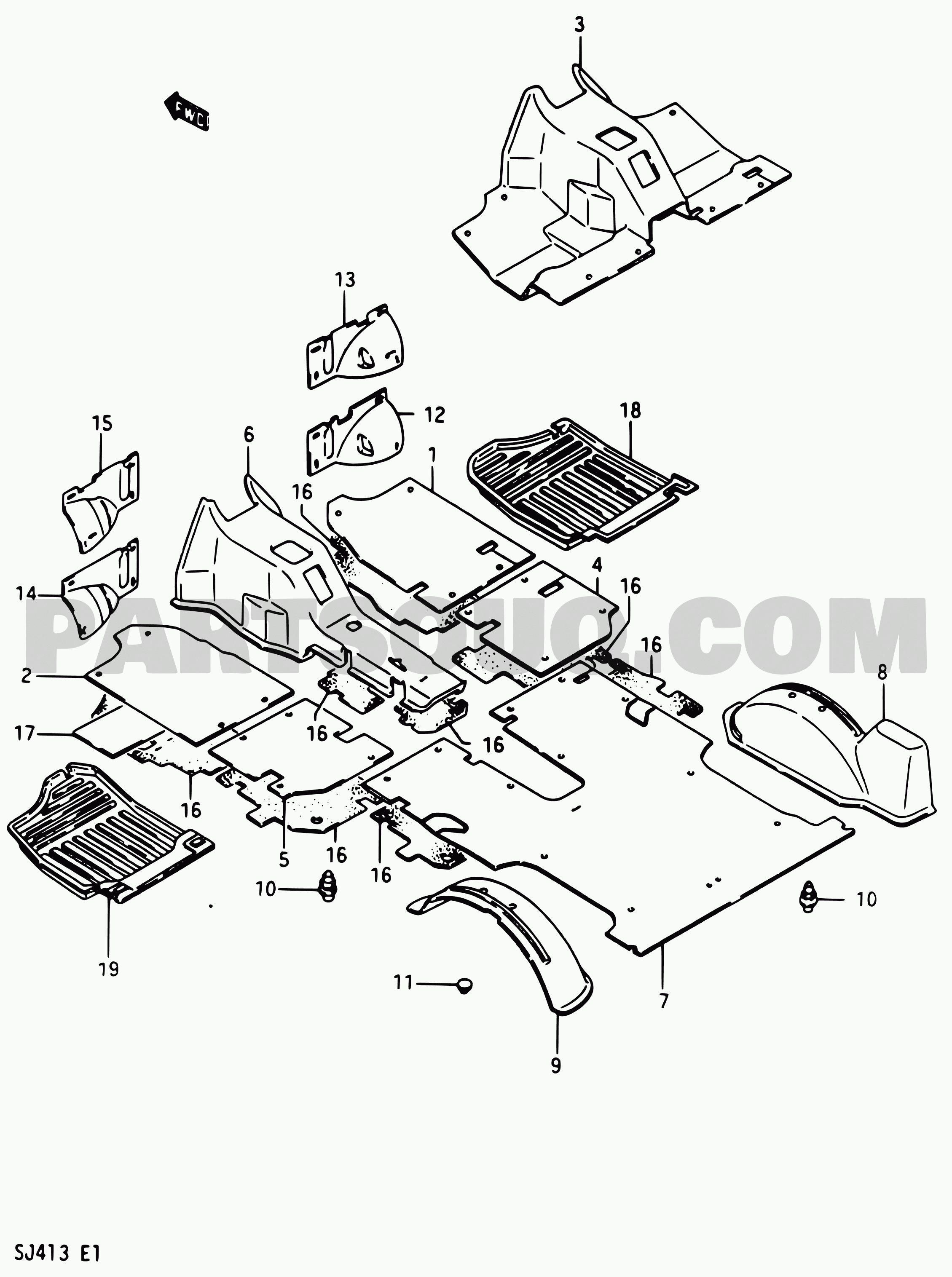 Suzuki samurai shop floor mats
