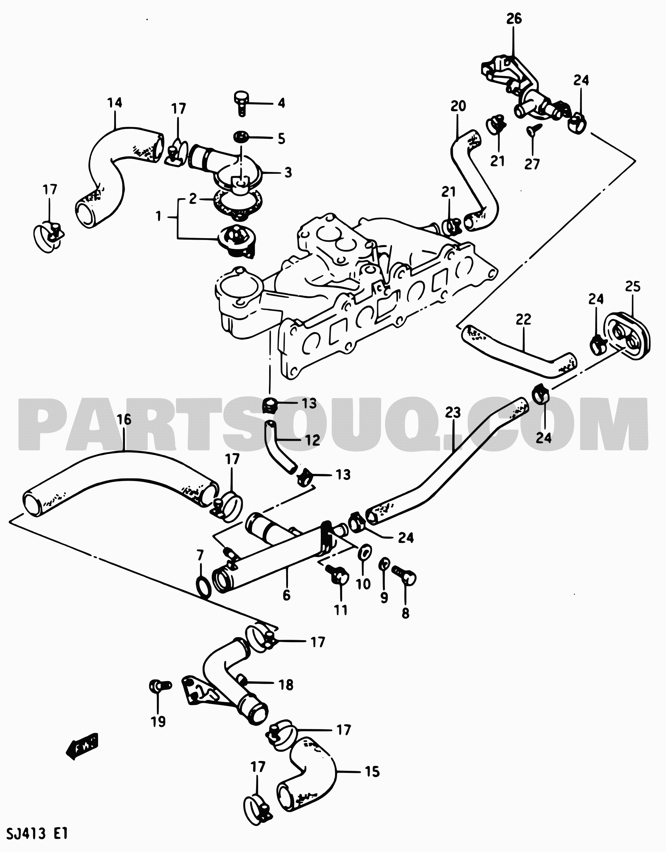 Fit 1986-1995 Suzuki Samurai 1.3L Silicone Radiator & Heater Hoses Kit