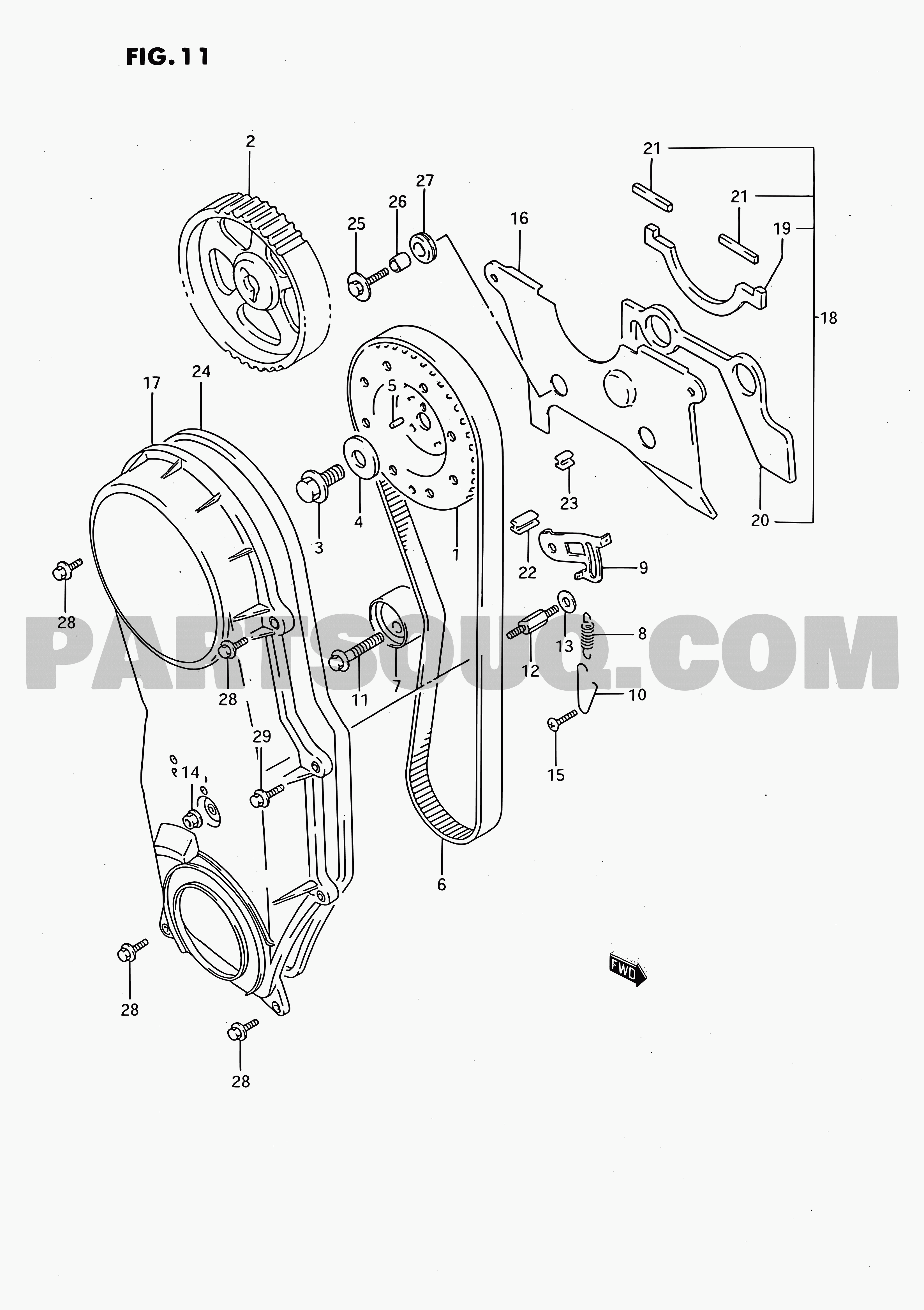 Suzuki swift timing belt top