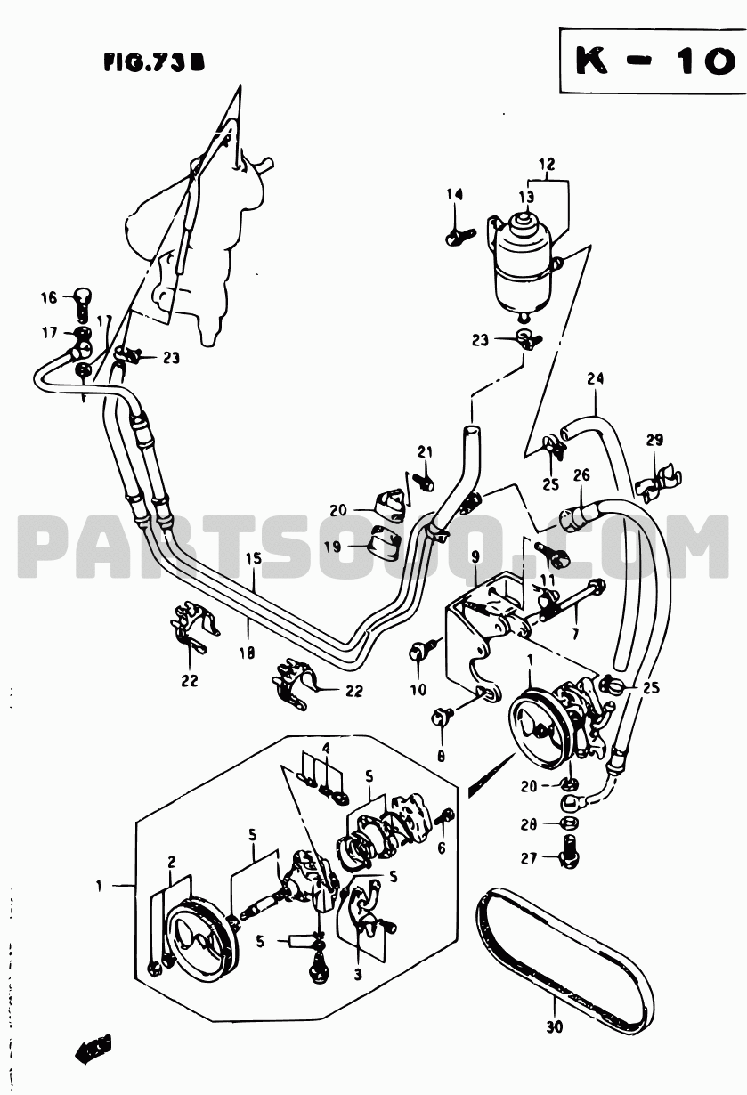 SUZUKI Samurai/SJ SJ413 73B - PS OIL PUMP (RHD:E08)