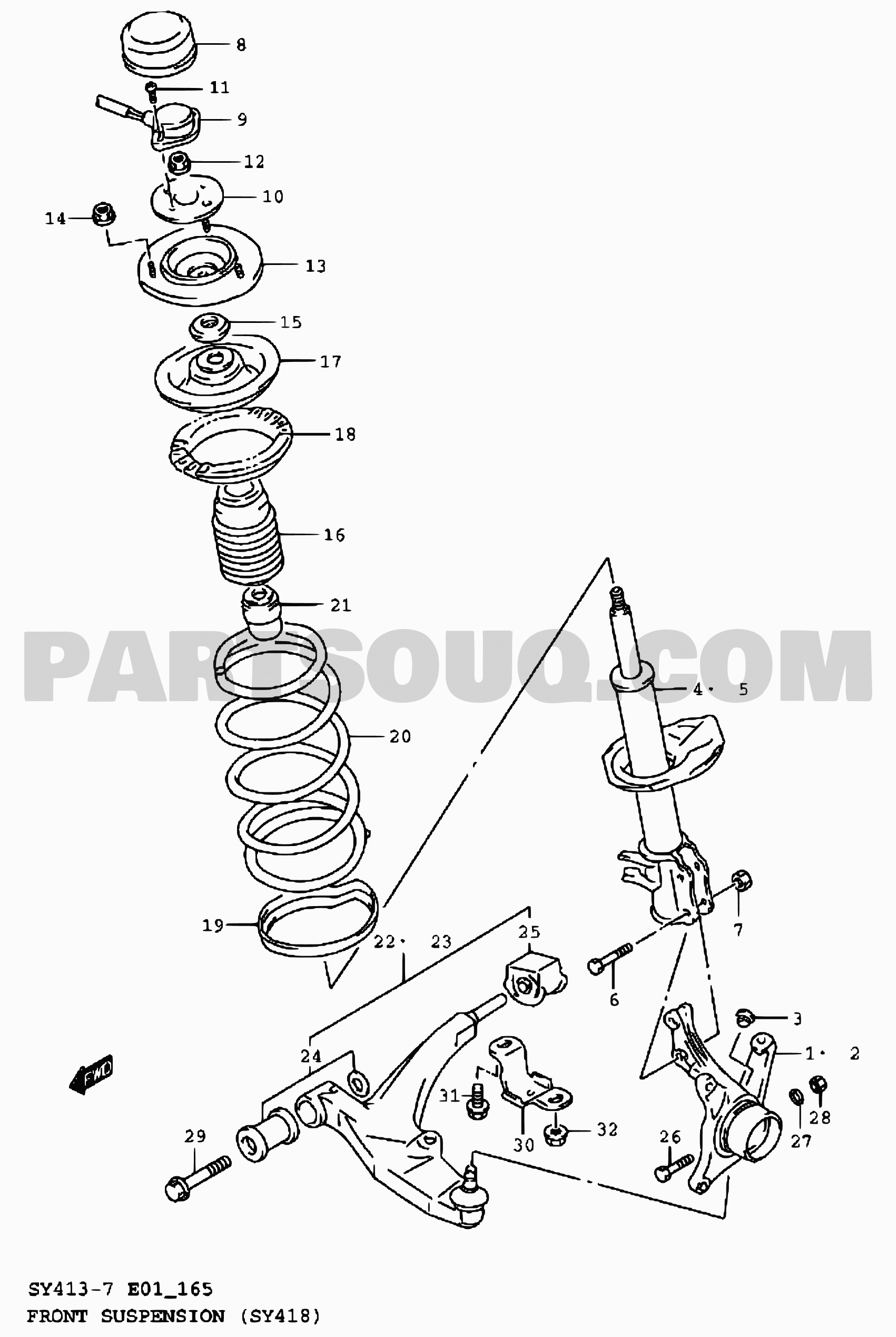 10. Suspension Suzuki Baleno/Esteem SY418 SY4187 Parts Catalogs