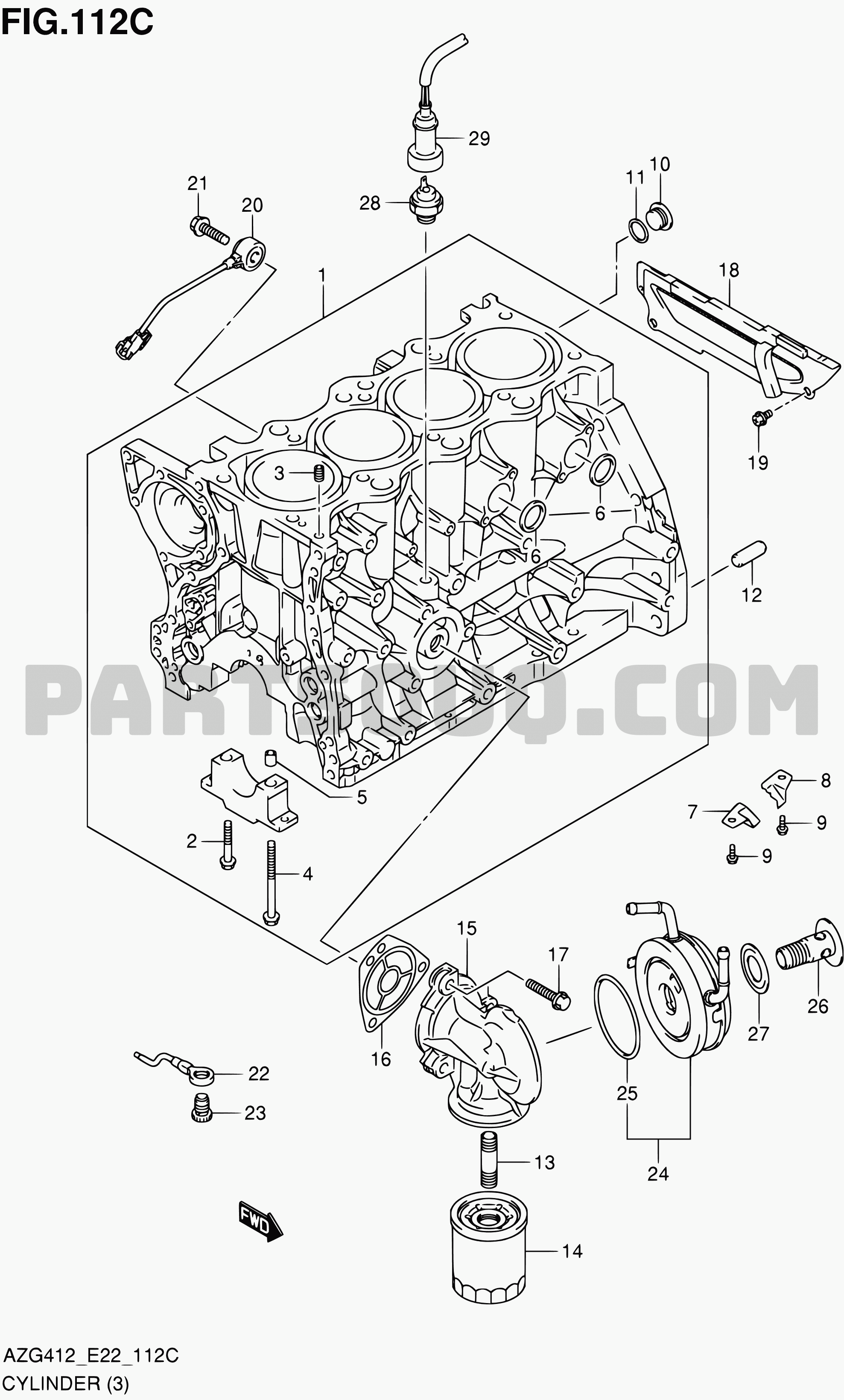 112C - CYLINDER (M16A) | Suzuki Swift AZG416 AZG416 | Parts 