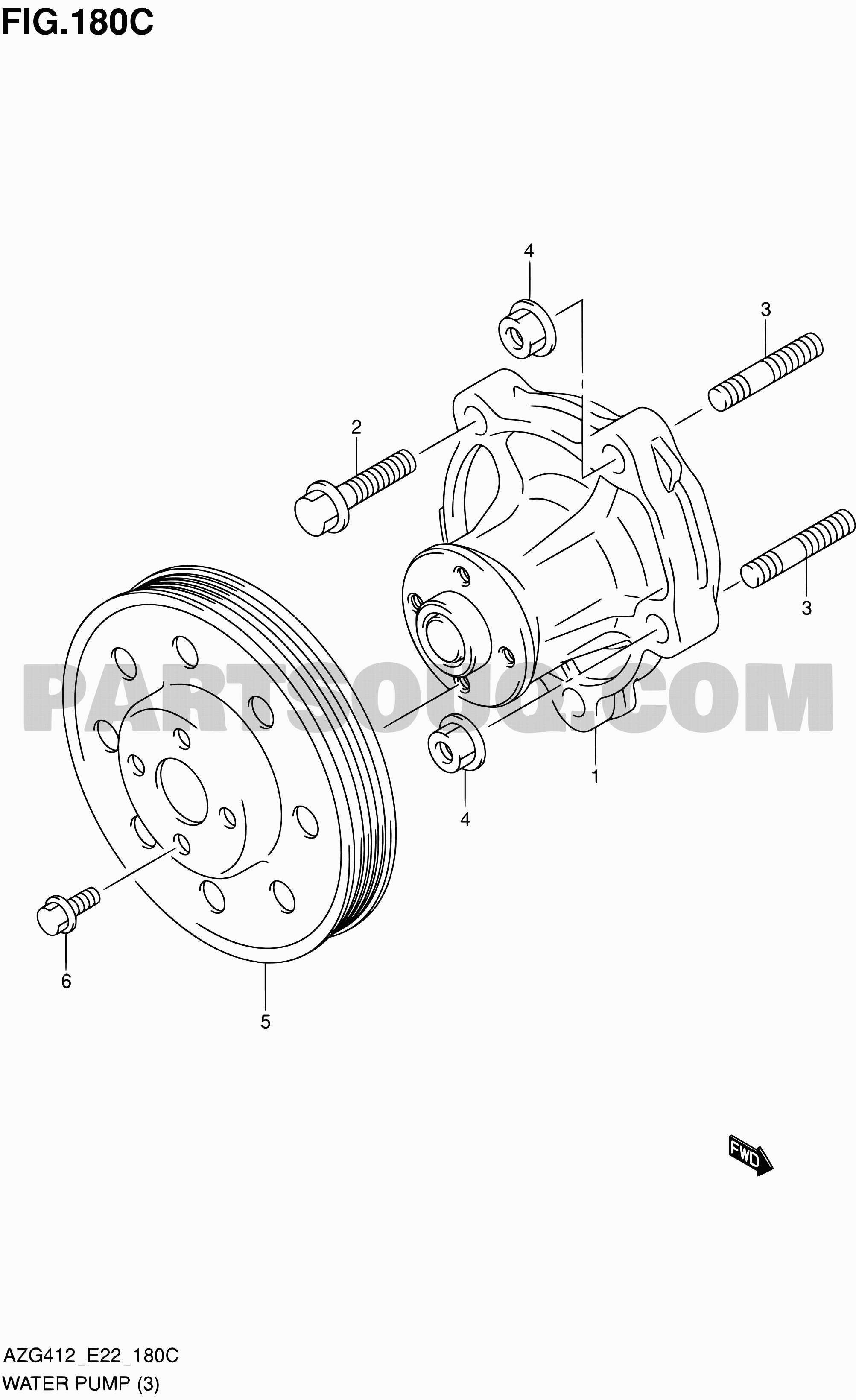 180C - WATER PUMP (M16A) | Suzuki Swift AZG416 AZG416 | Parts 