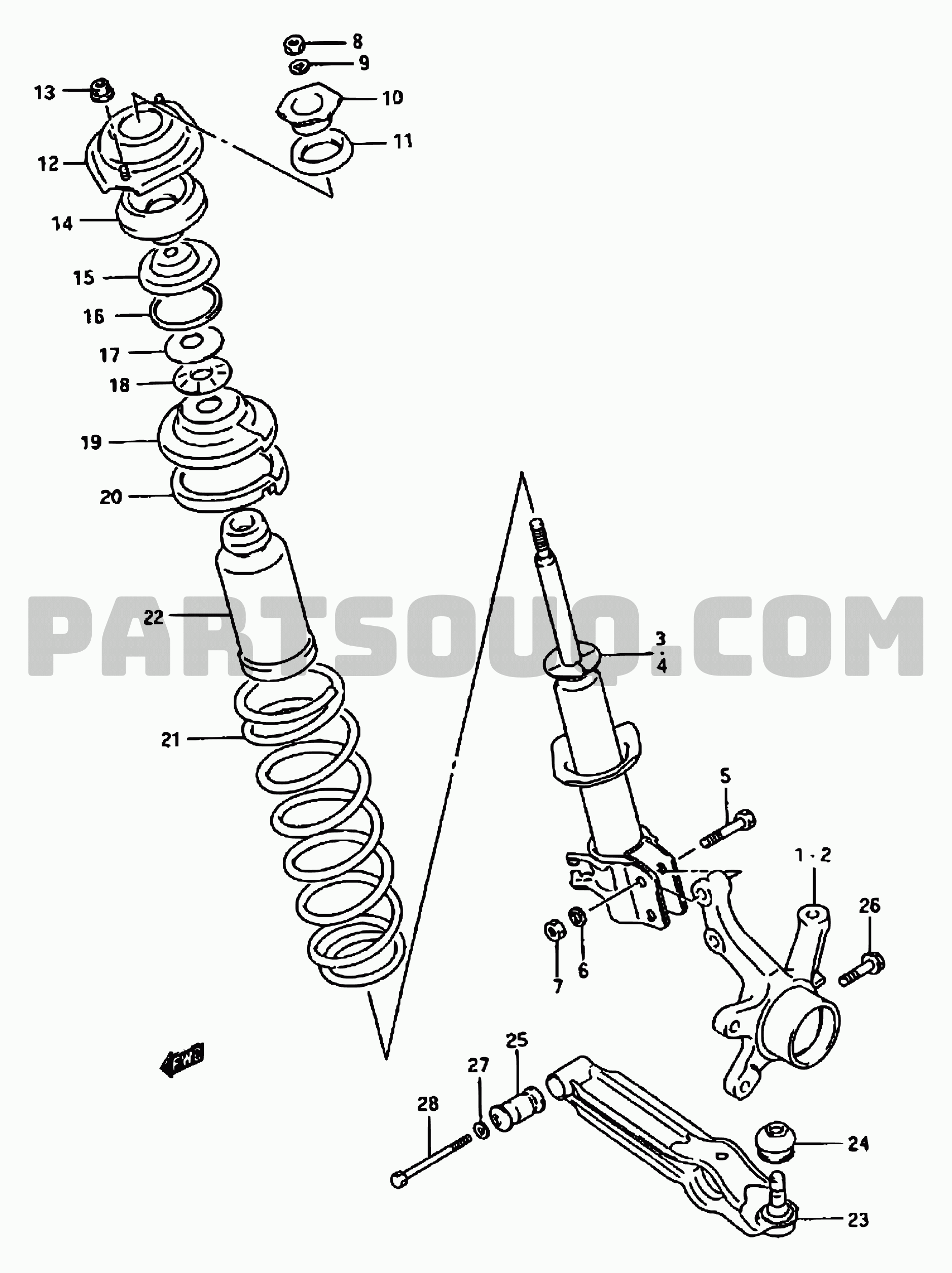 10. Suspension Suzuki Alto AStar/Celerio/800/Fronte SR306 SR3062