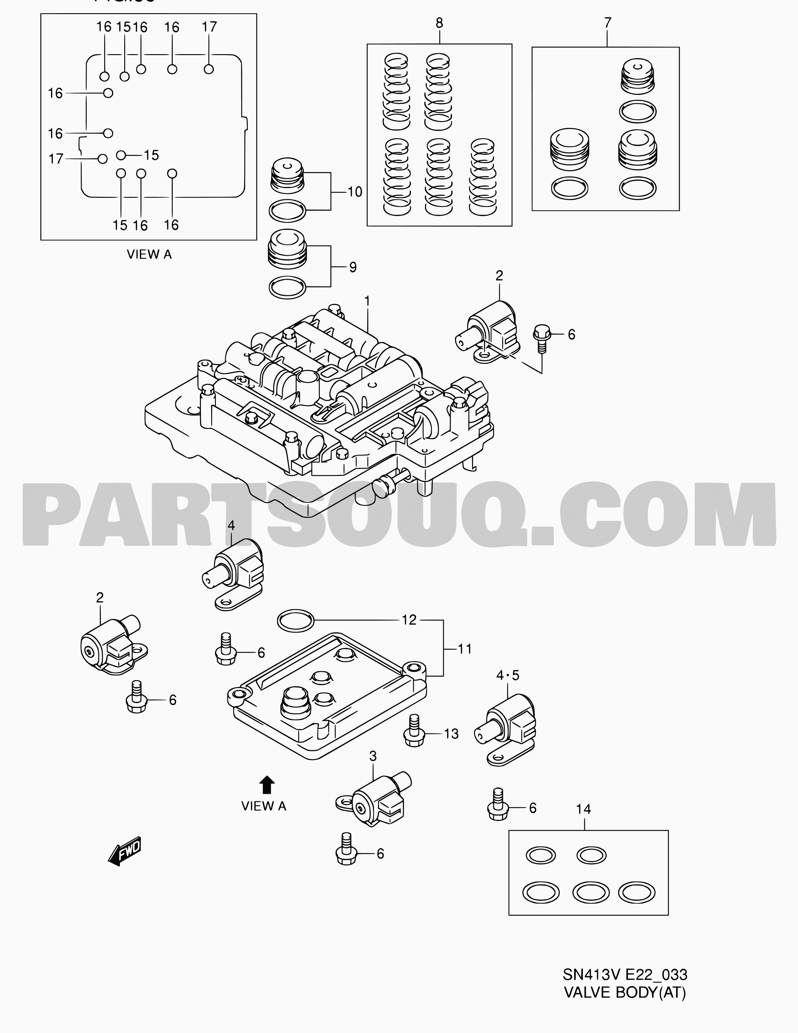 33 - AT VALVE BODY (AT) | Suzuki Jimny SN413 SN413V | Parts