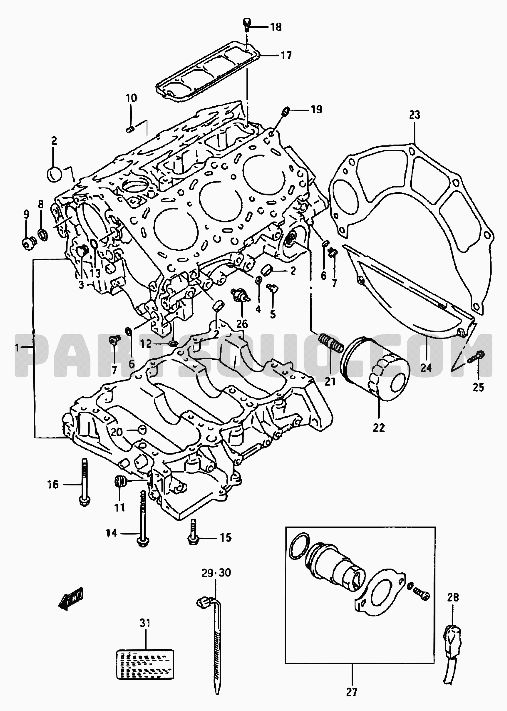 Engine Suzuki Vitara Sidekick Sq625 Sq625l Vitara Parts Catalogs