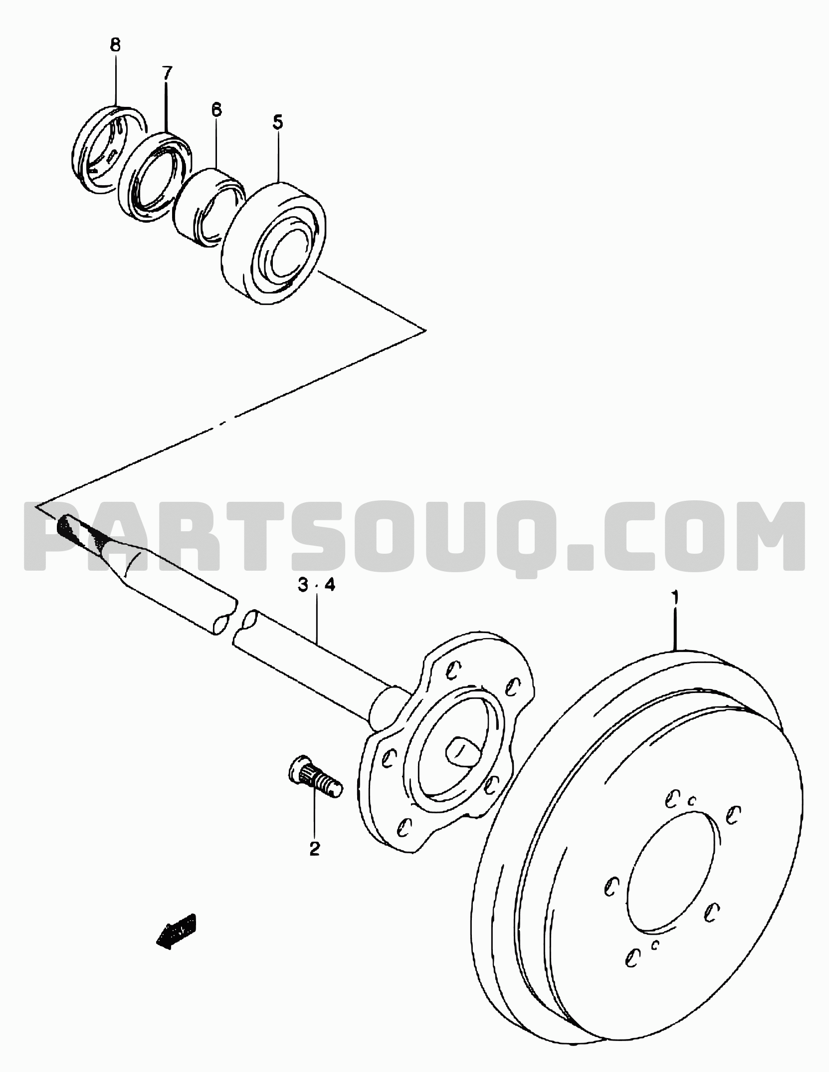 Rear Drive Shaft Used - Suzuki JIMNY - 27103-81A10 - GPA