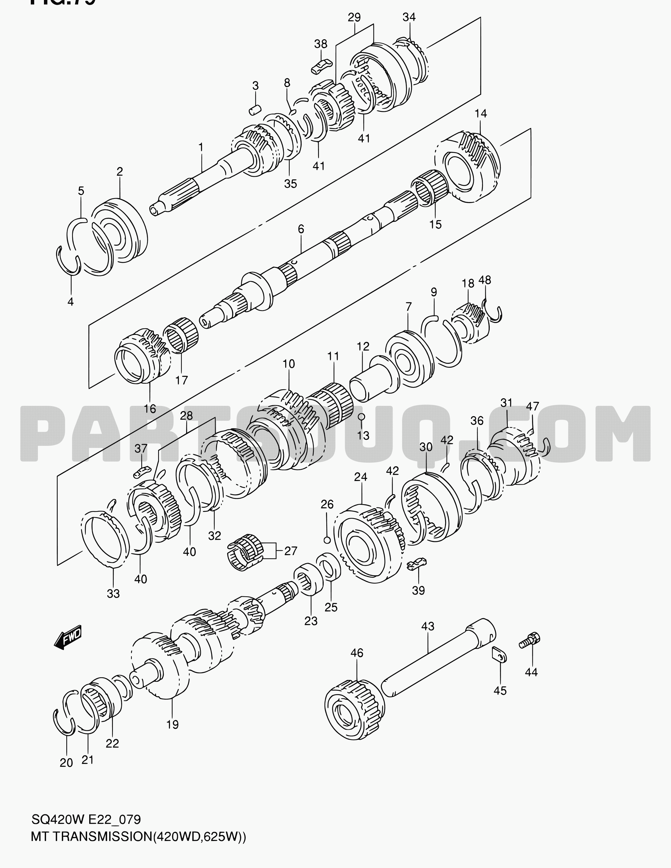 79 - MT TRANSMISSION (MT:SQ420WD,SQ625W) | Suzuki Grand Vitara 