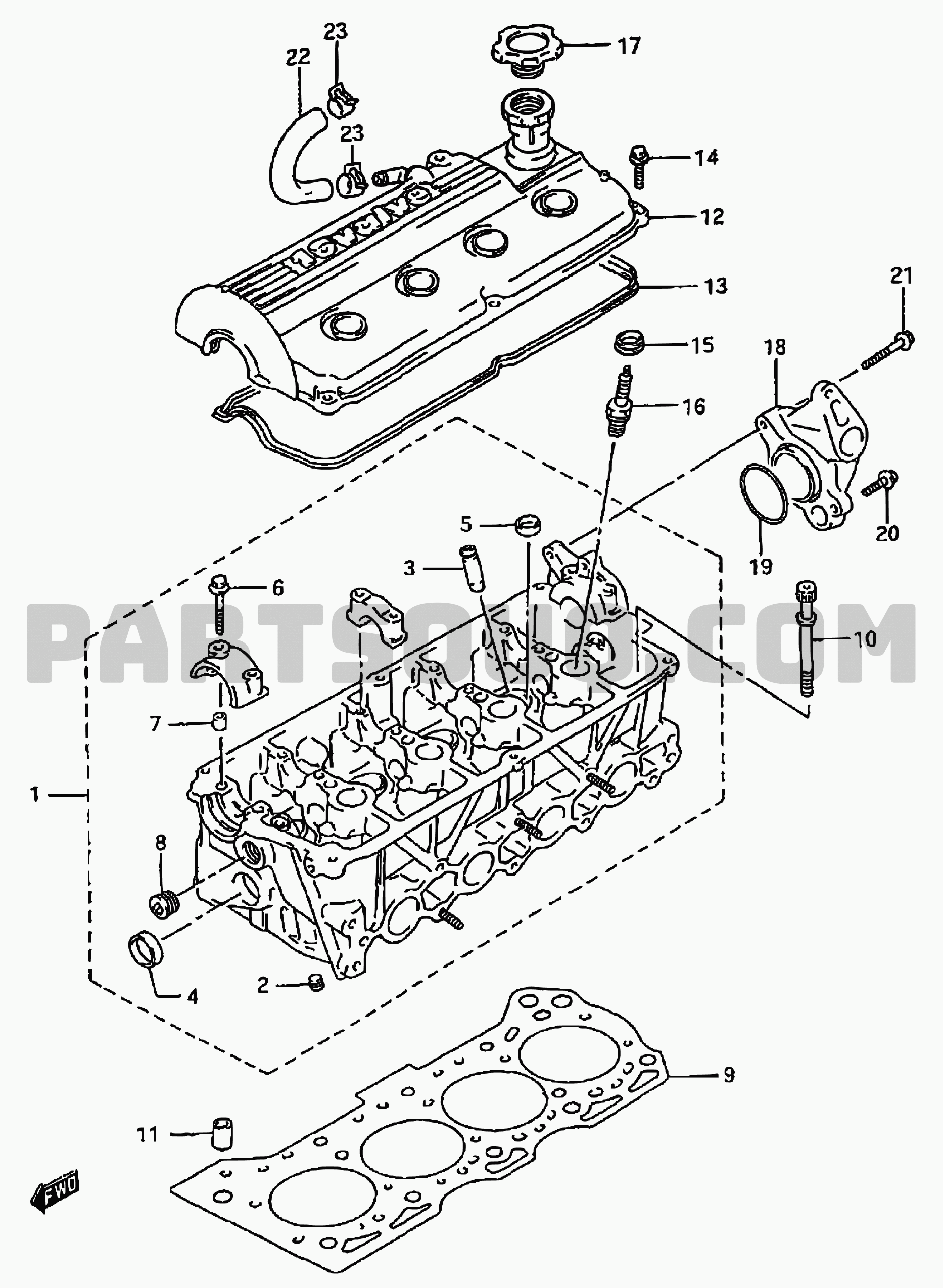 1. Engine | Suzuki X90 SZ416 SZ416 (E30,E28,E33:MY 1996) | Parts 