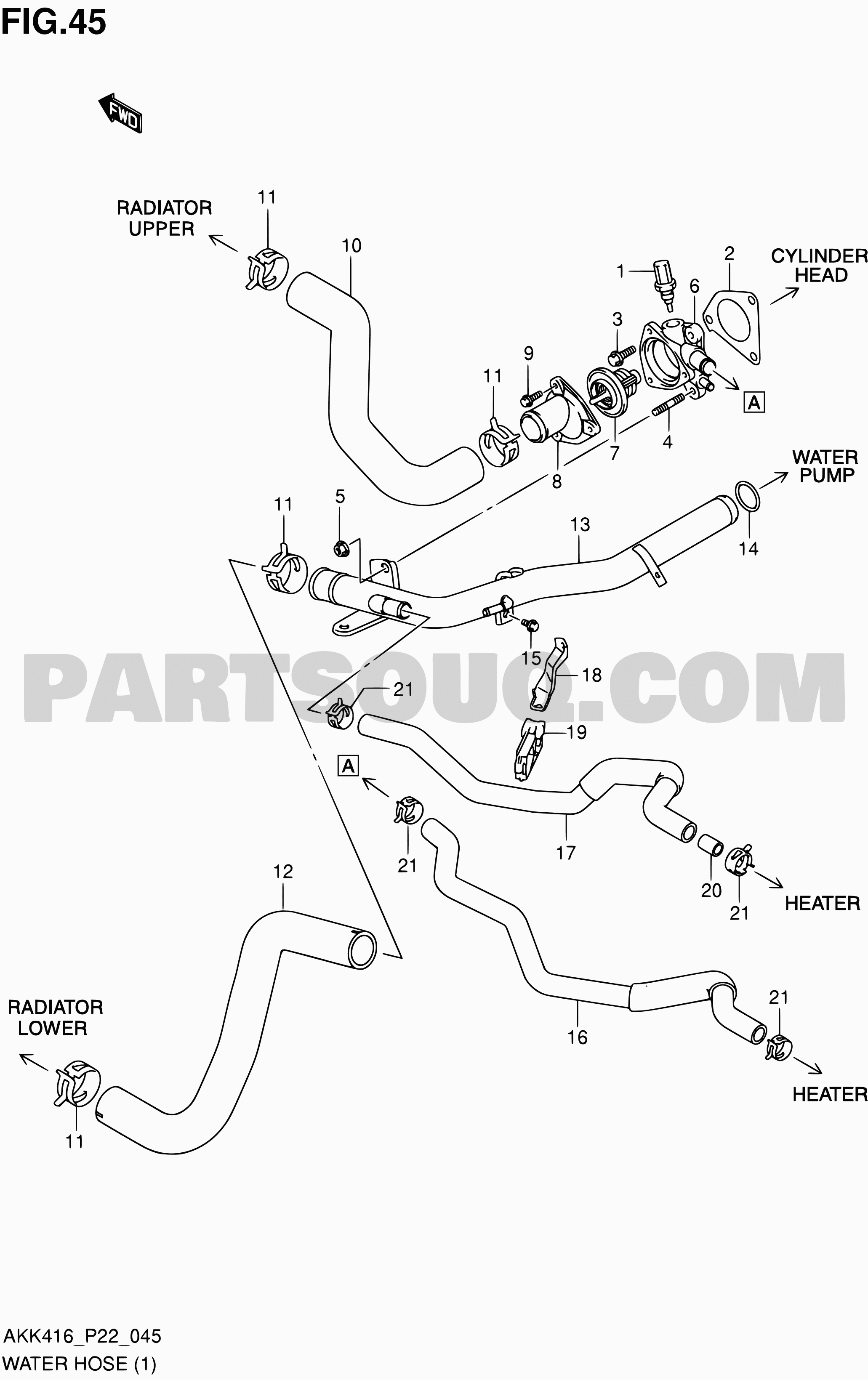 5. Cooling | Suzuki SX4 AKK416 AKK416 (P02,P22,P24,P90) | Parts 