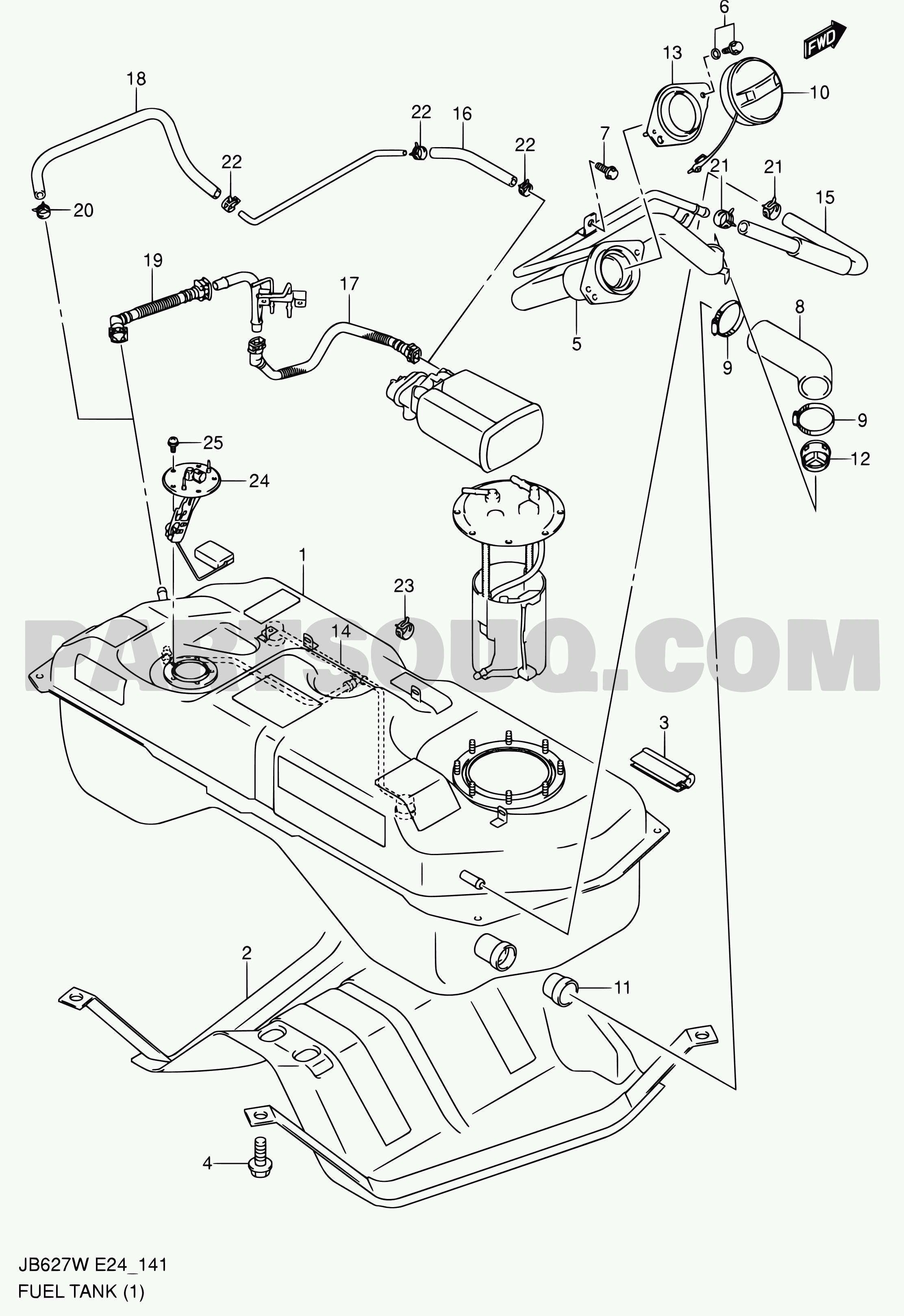 141 - Fuel Tank (lhd) 