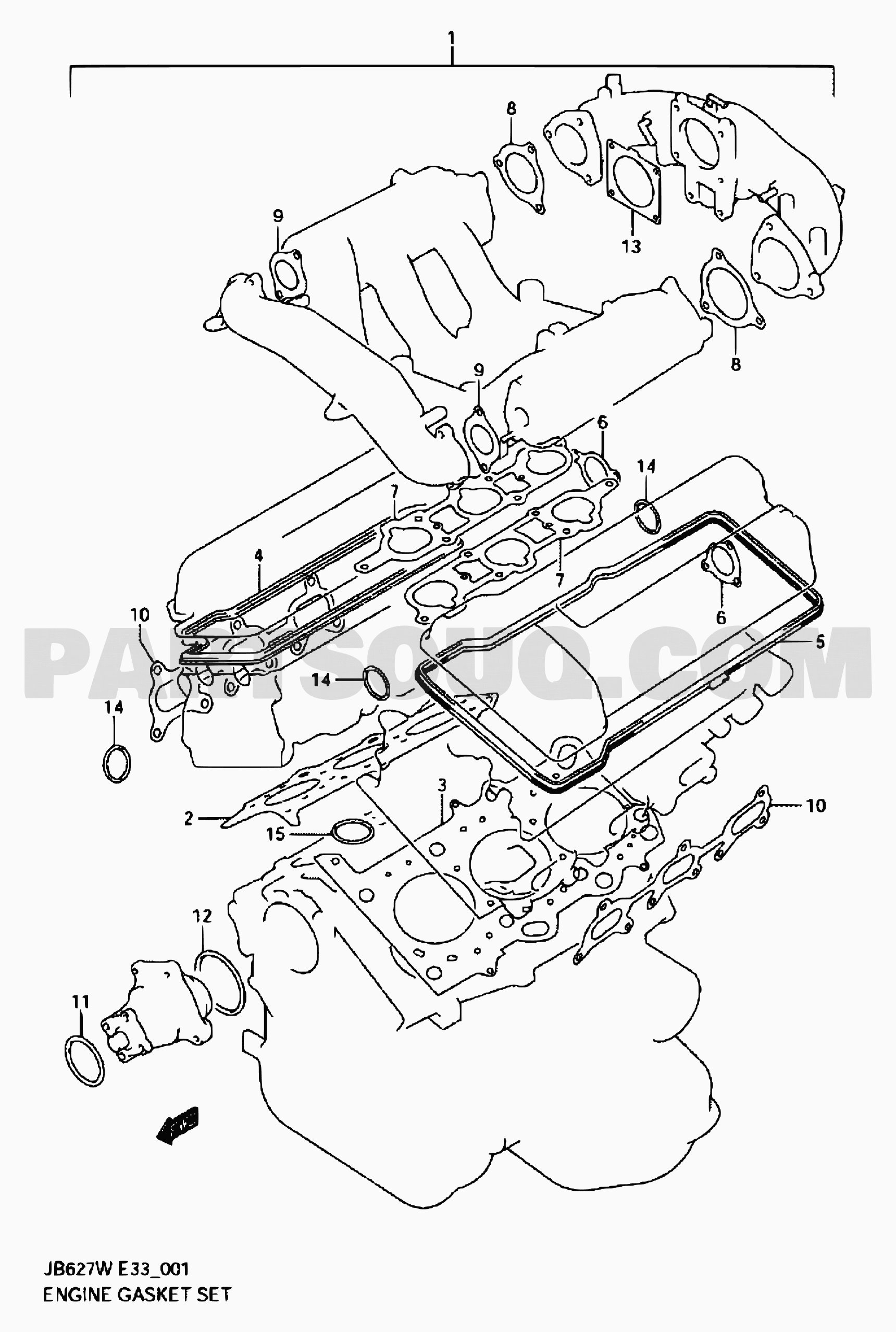 1 engine suzuki grand vitara jb627 jb627w e33 my 2006 parts