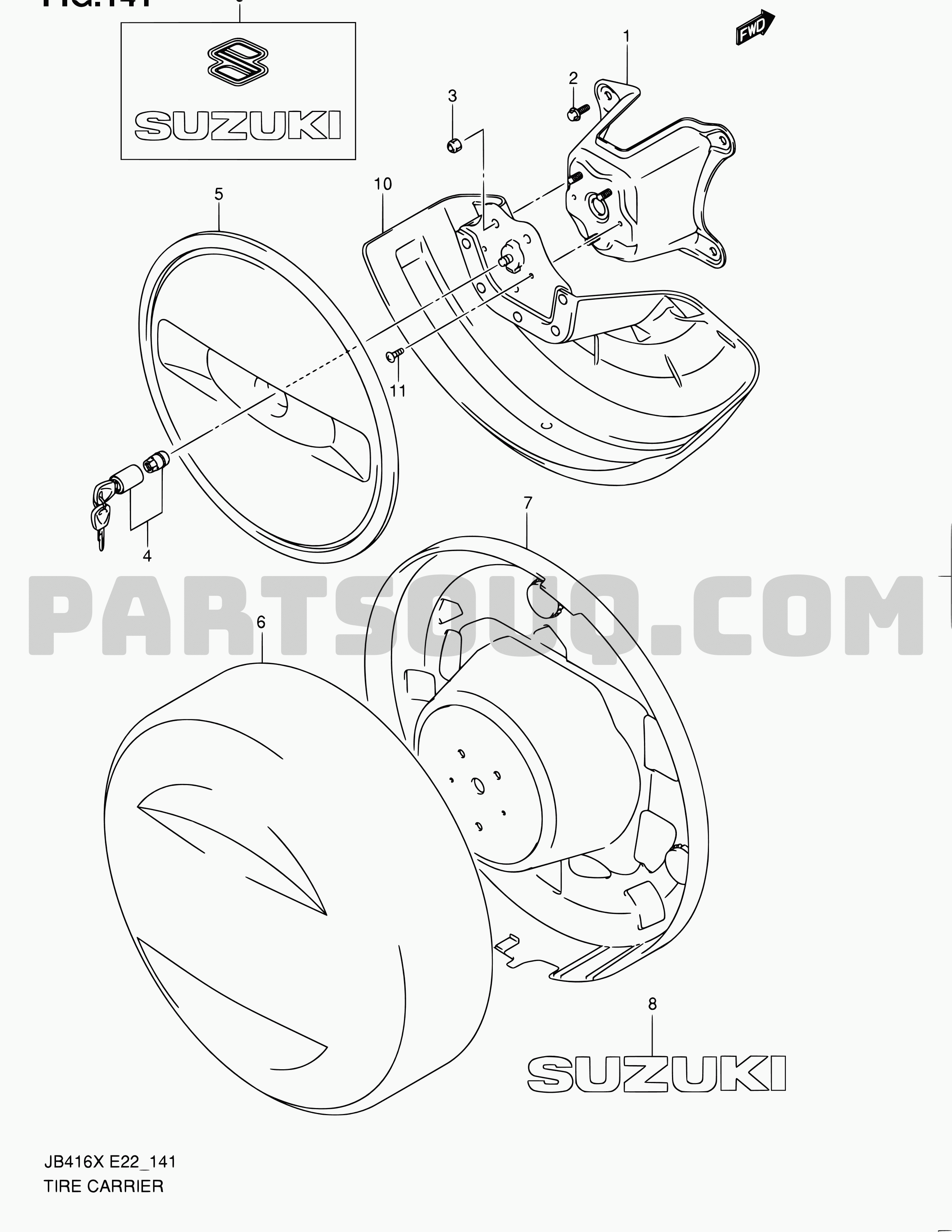 13. Body Suzuki Grand Vitara JB416 JB416X Parts Catalogs