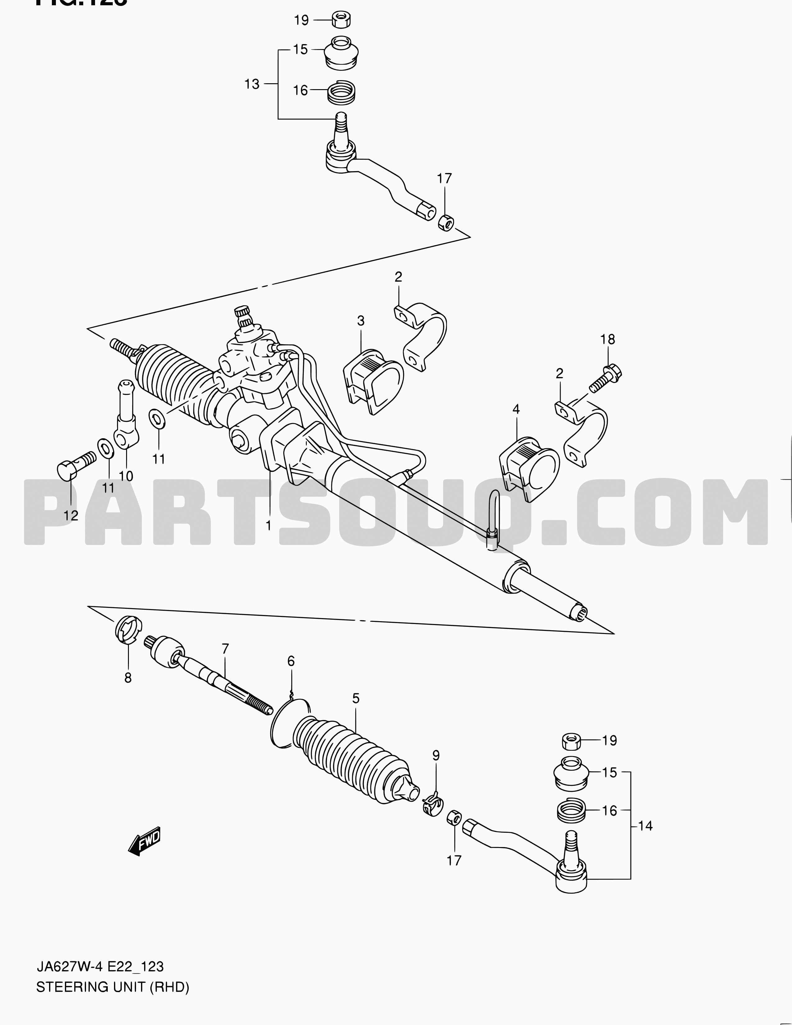 11. Steering Suzuki Grand Vitara XL7 JA420 JA420WD4 Parts Catalogs