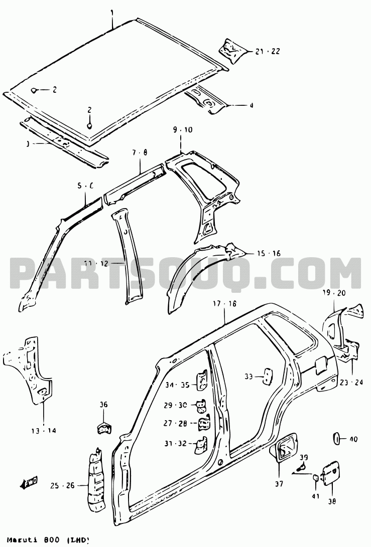 Alto 800 deals body parts