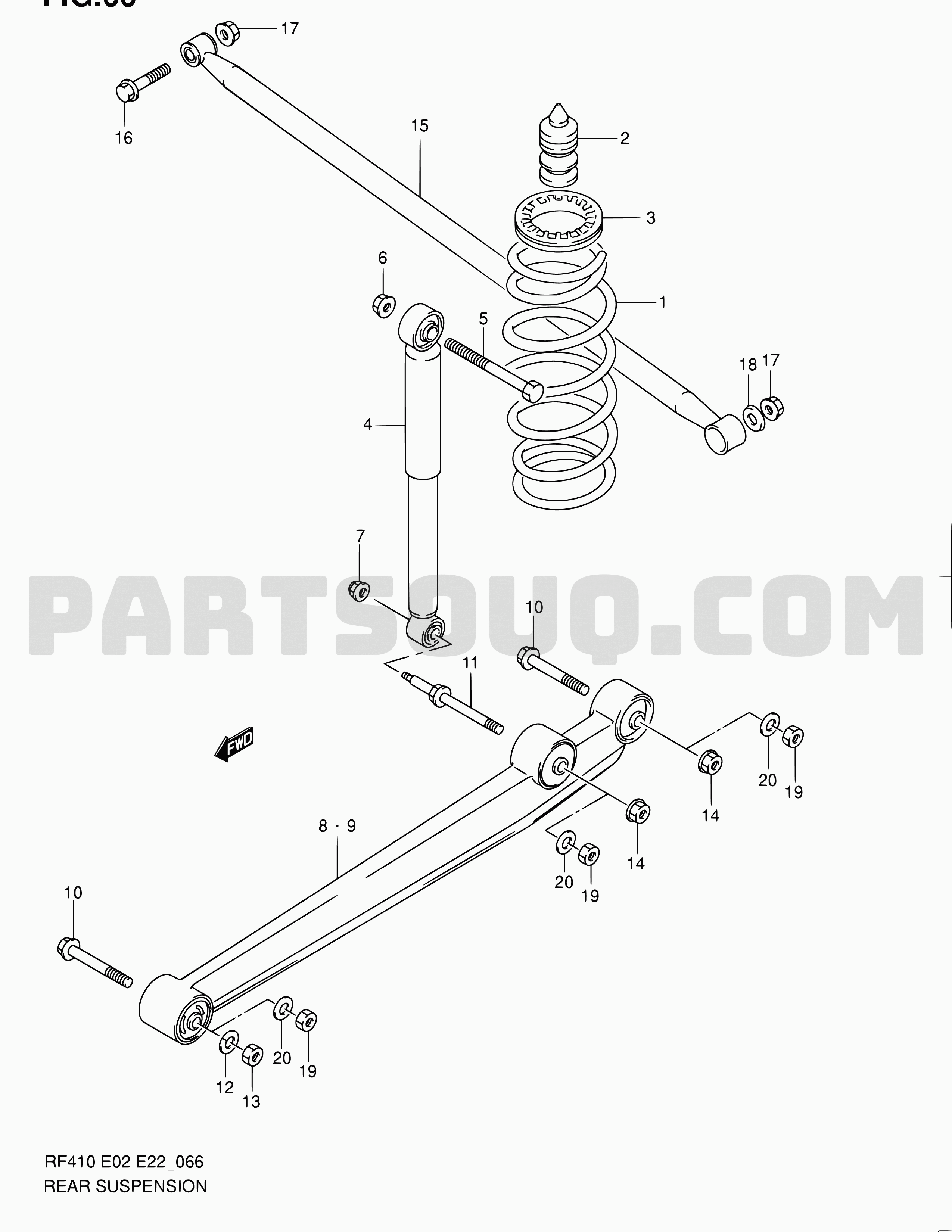 Alto rear deals shock absorber