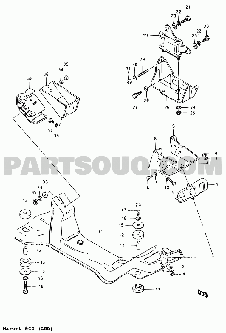 Alto 800 engine mounting sale